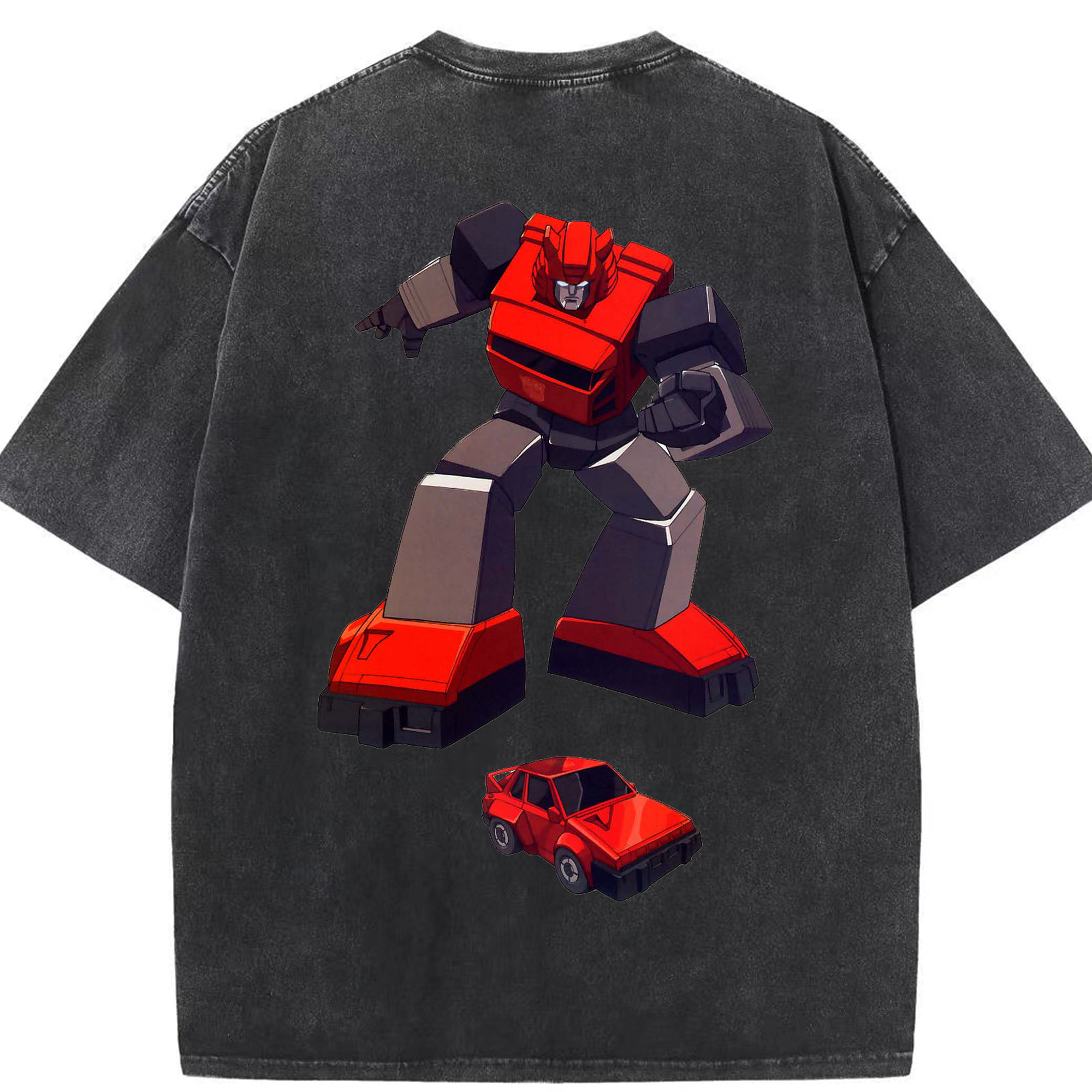 （画像用）  綿100% ヴィンテージ風 半袖Tシャツ（背面プリント）