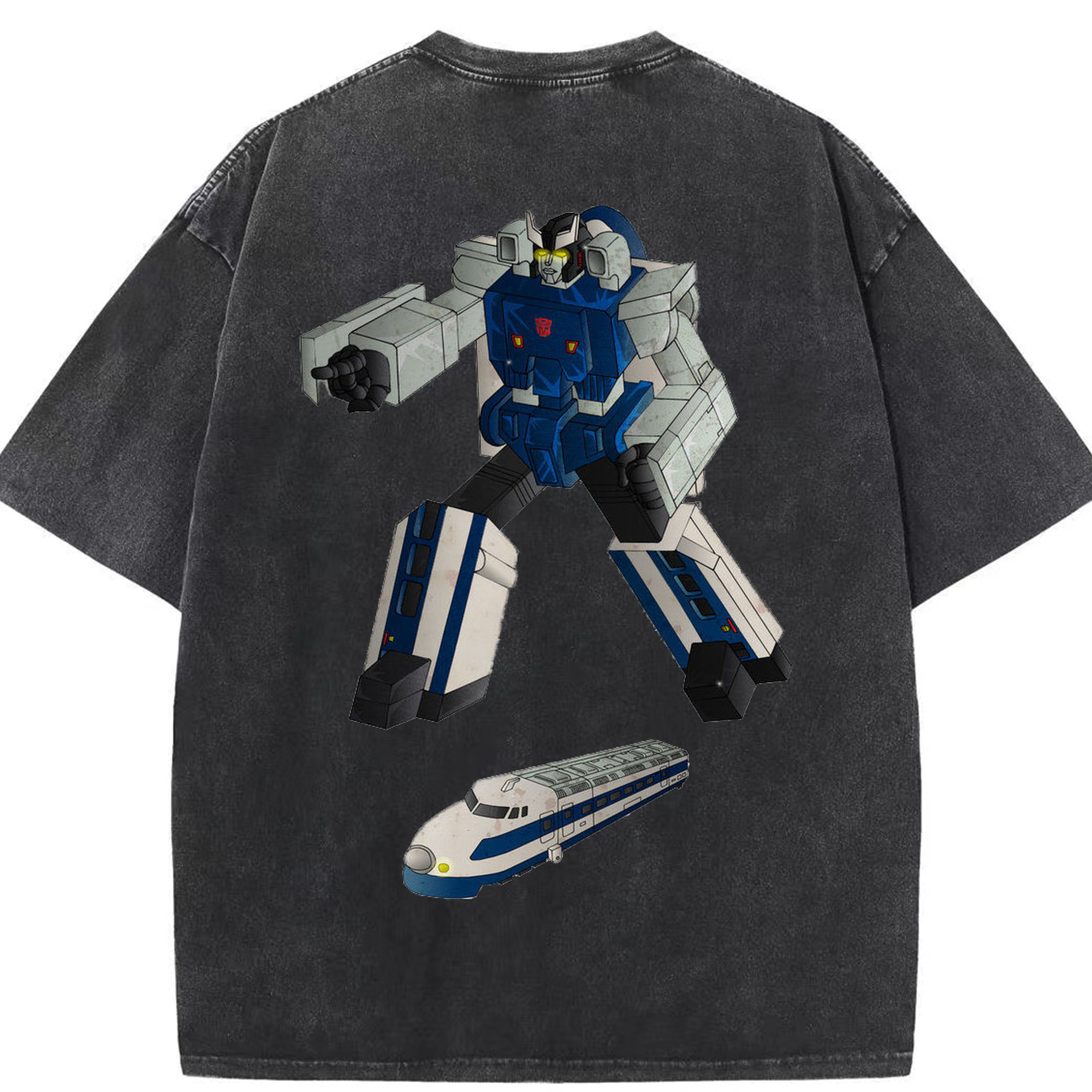 （画像用）  綿100% ヴィンテージ風 半袖Tシャツ（背面プリント）