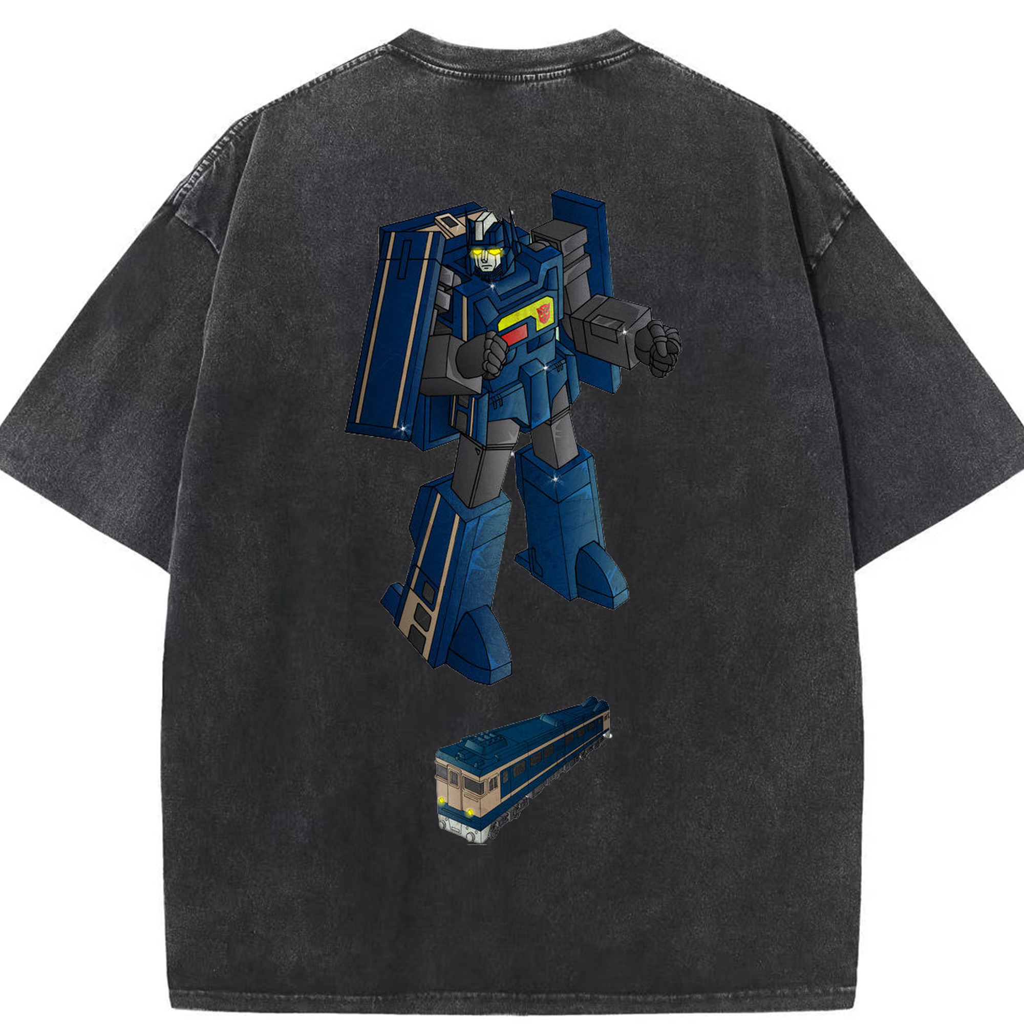 （画像用）  綿100% ヴィンテージ風 半袖Tシャツ（背面プリント）
