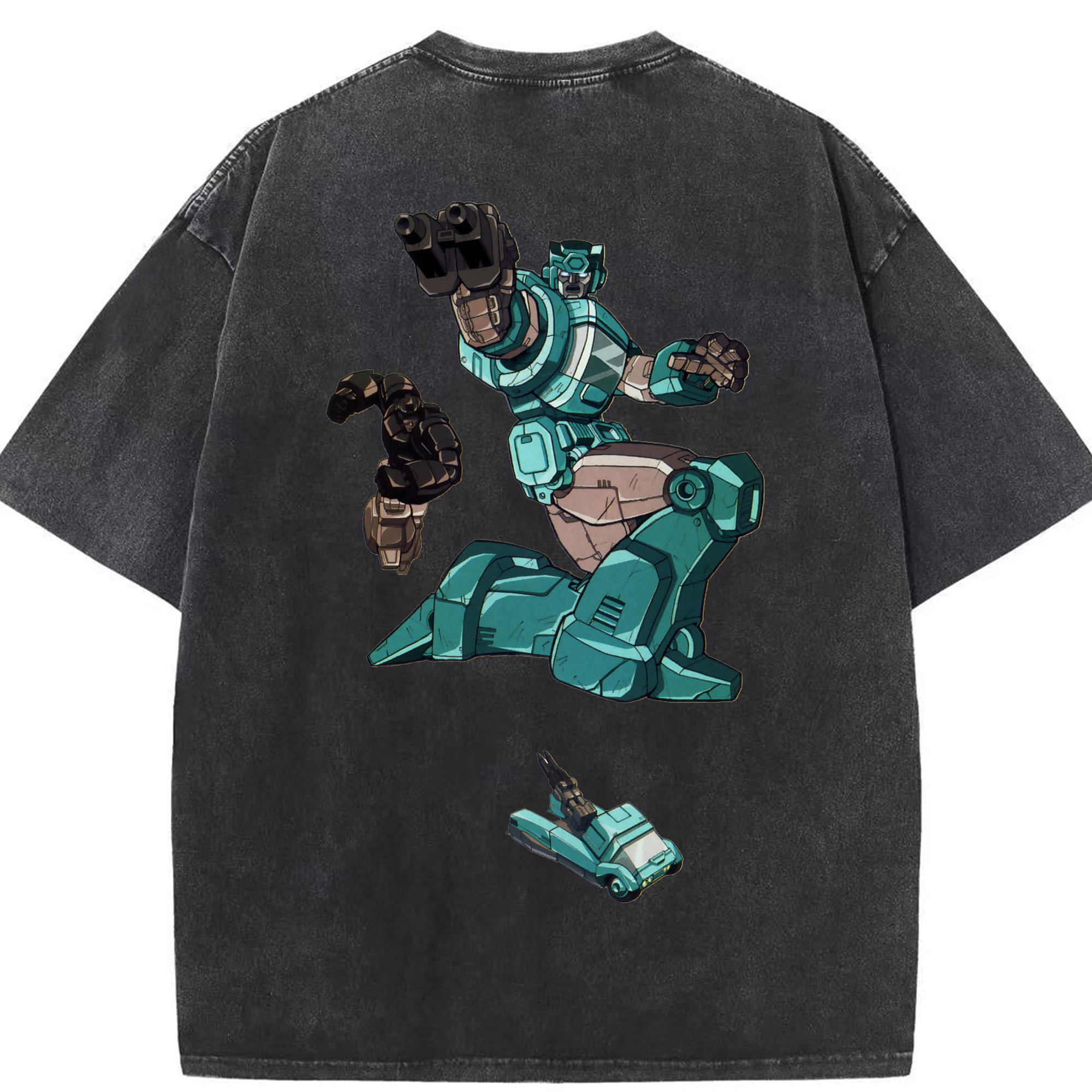 （画像用）  綿100% ヴィンテージ風 半袖Tシャツ（背面プリント）