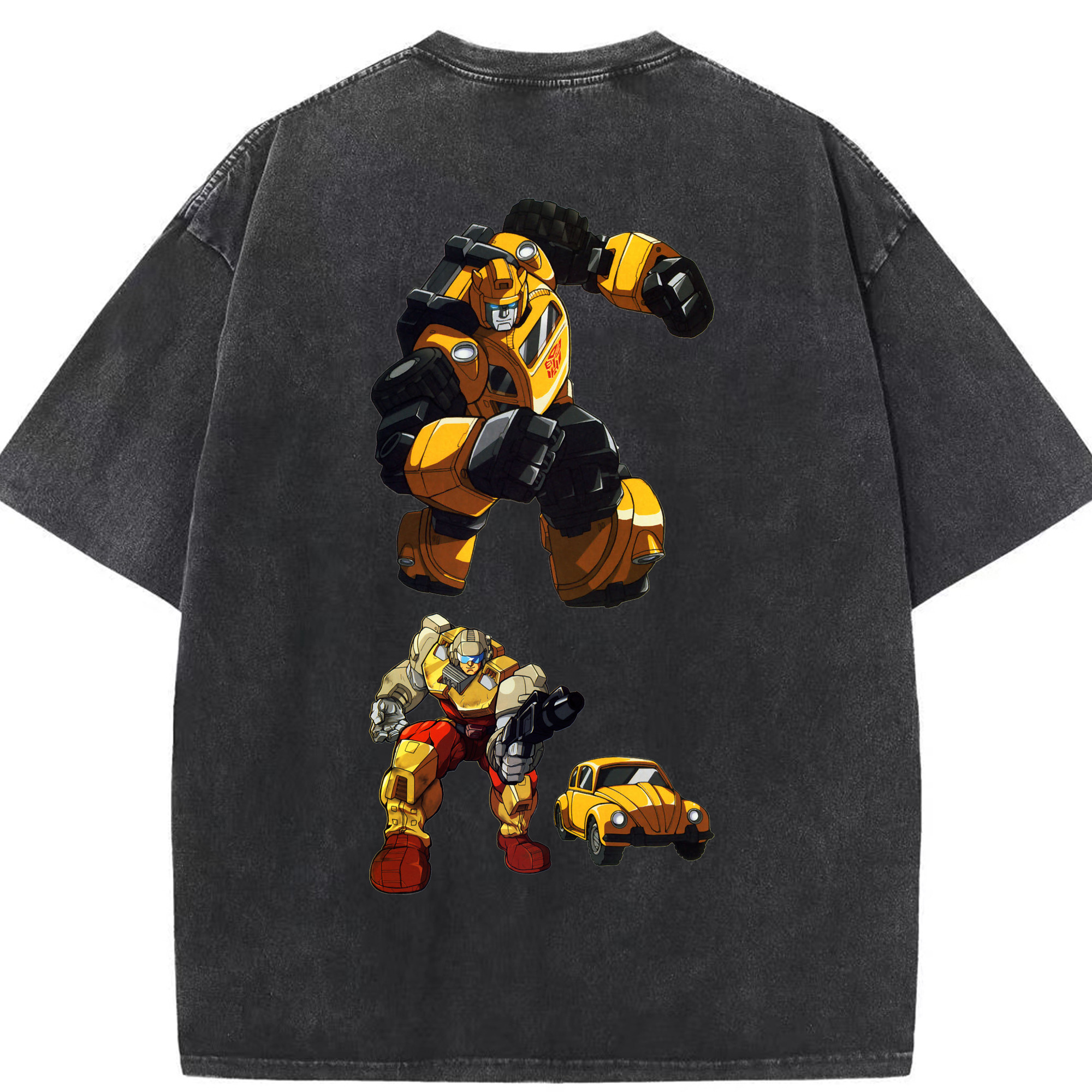 （画像用）  綿100% ヴィンテージ風 半袖Tシャツ（背面プリント）