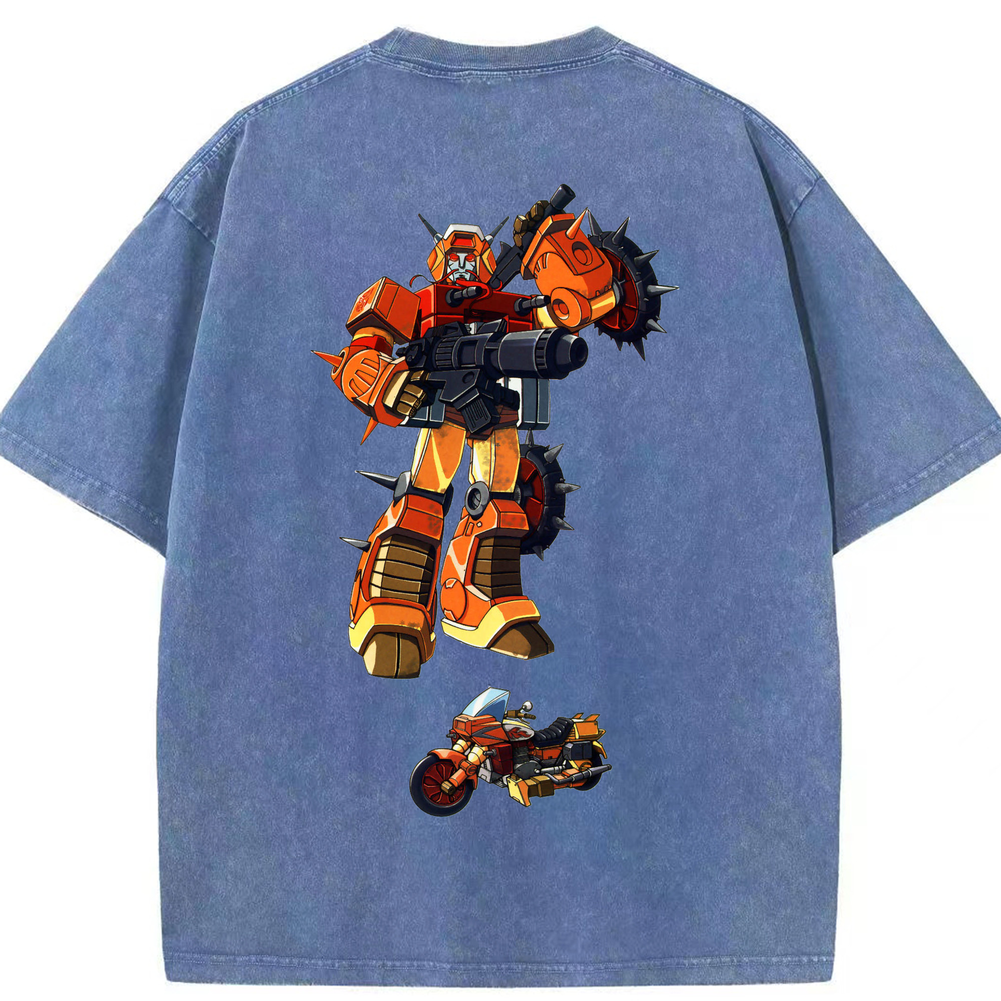 （画像用）  綿100% ヴィンテージ風 半袖Tシャツ（背面プリント）