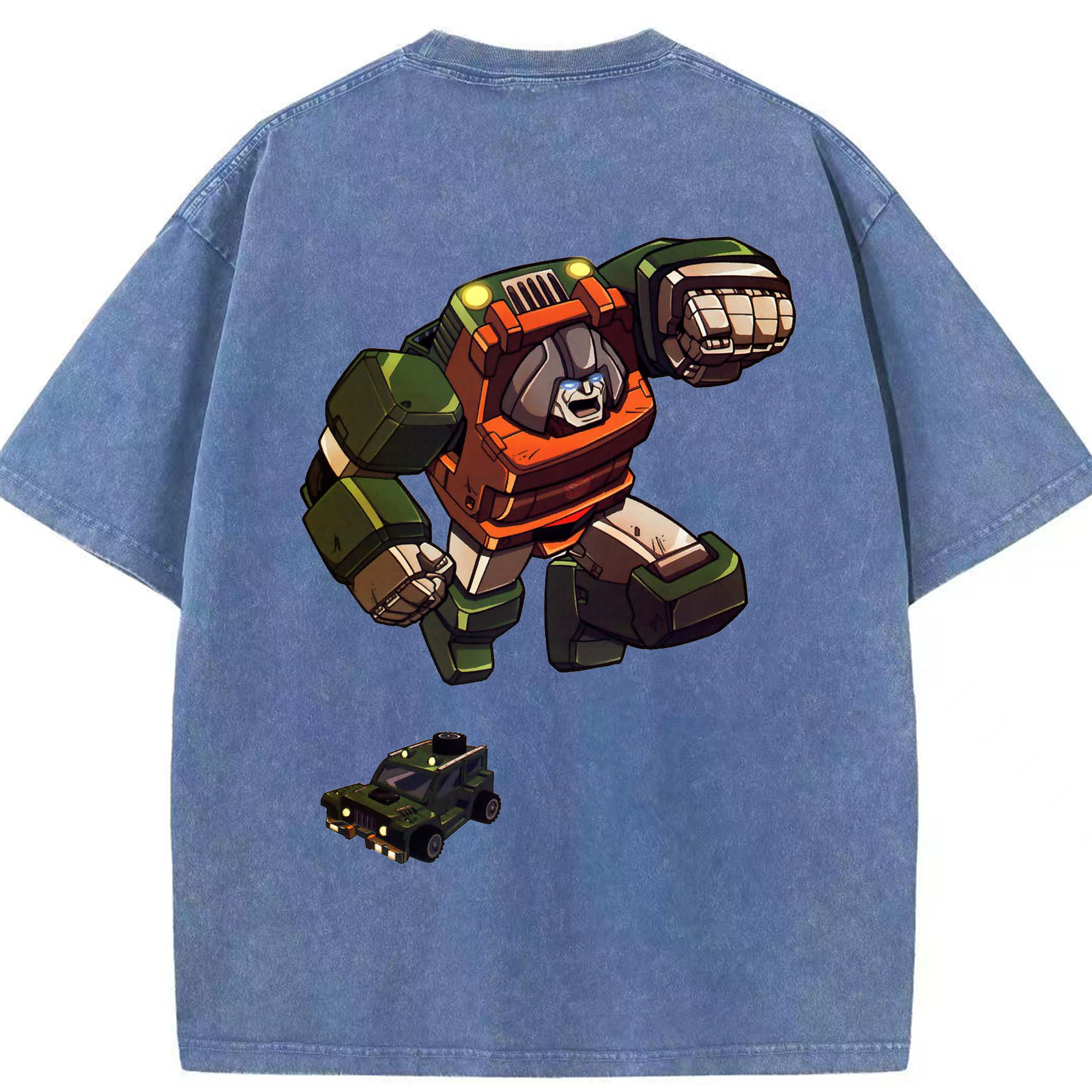 （画像用）  綿100% ヴィンテージ風 半袖Tシャツ（背面プリント）