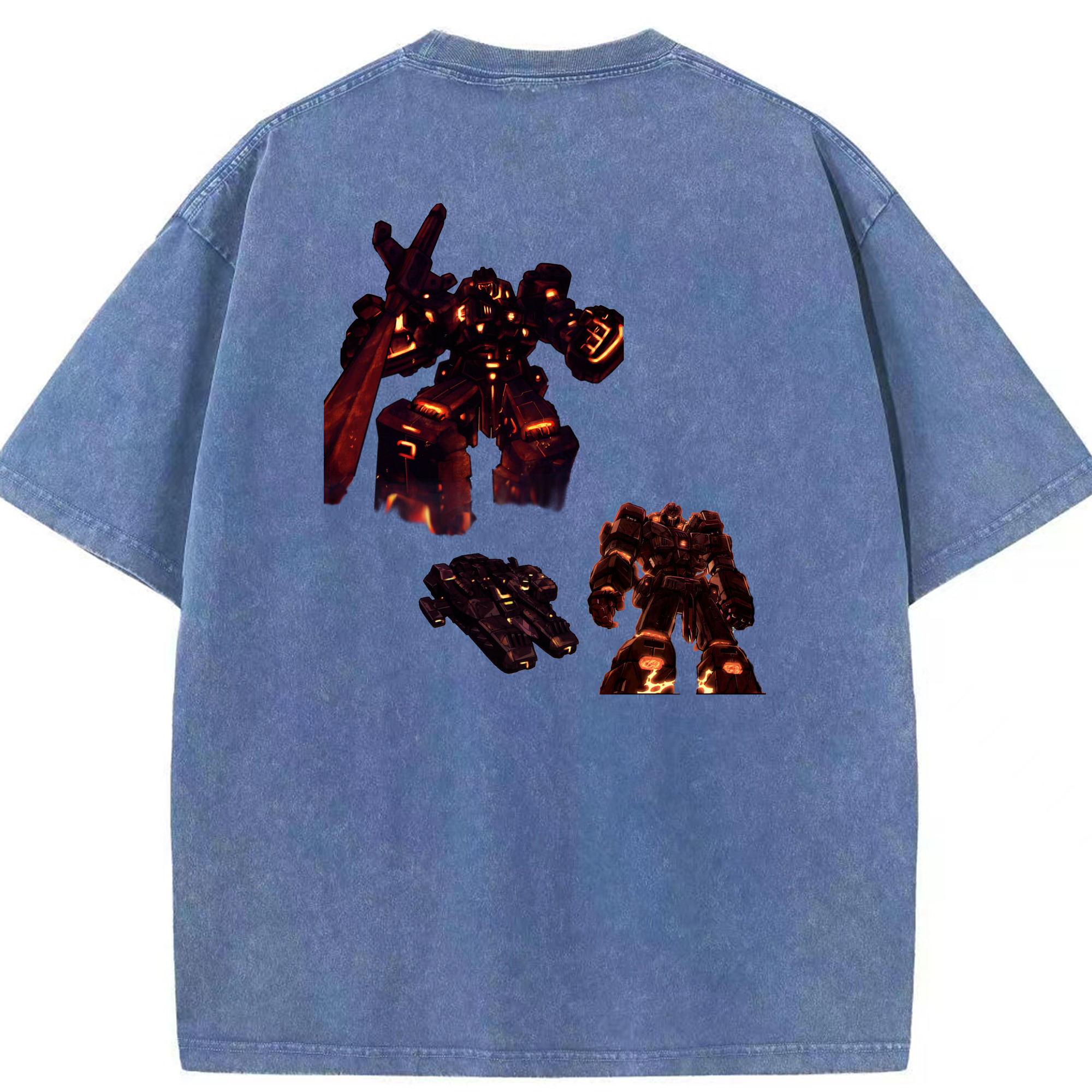 （画像用）  綿100% ヴィンテージ風 半袖Tシャツ（背面プリント）