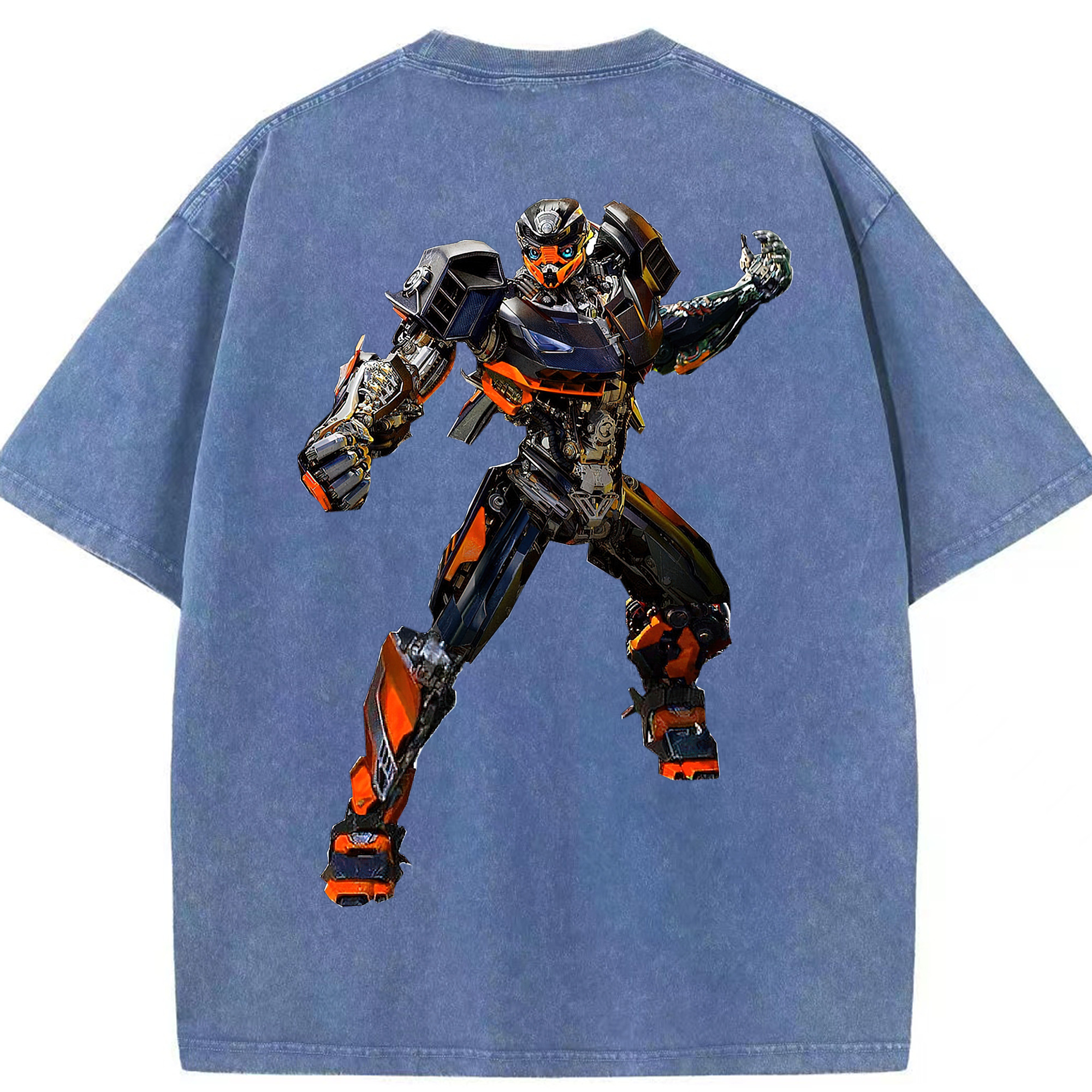 （画像用）  綿100% ヴィンテージ風 半袖Tシャツ（背面プリント）