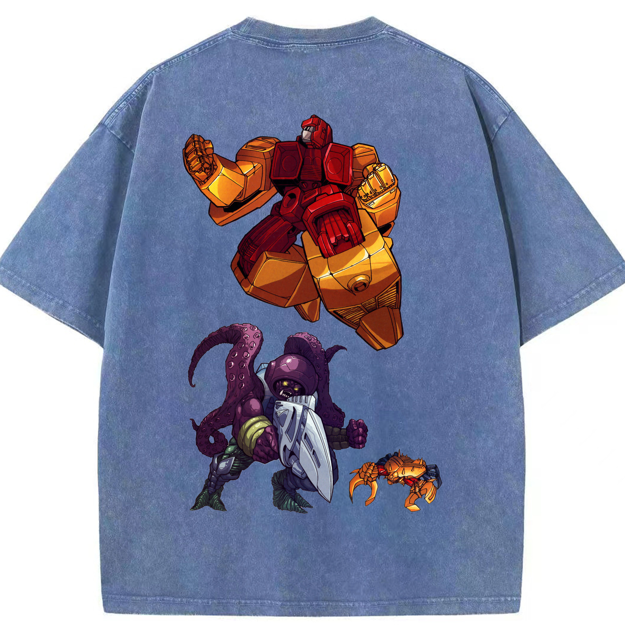 （画像用）  綿100% ヴィンテージ風 半袖Tシャツ（背面プリント）