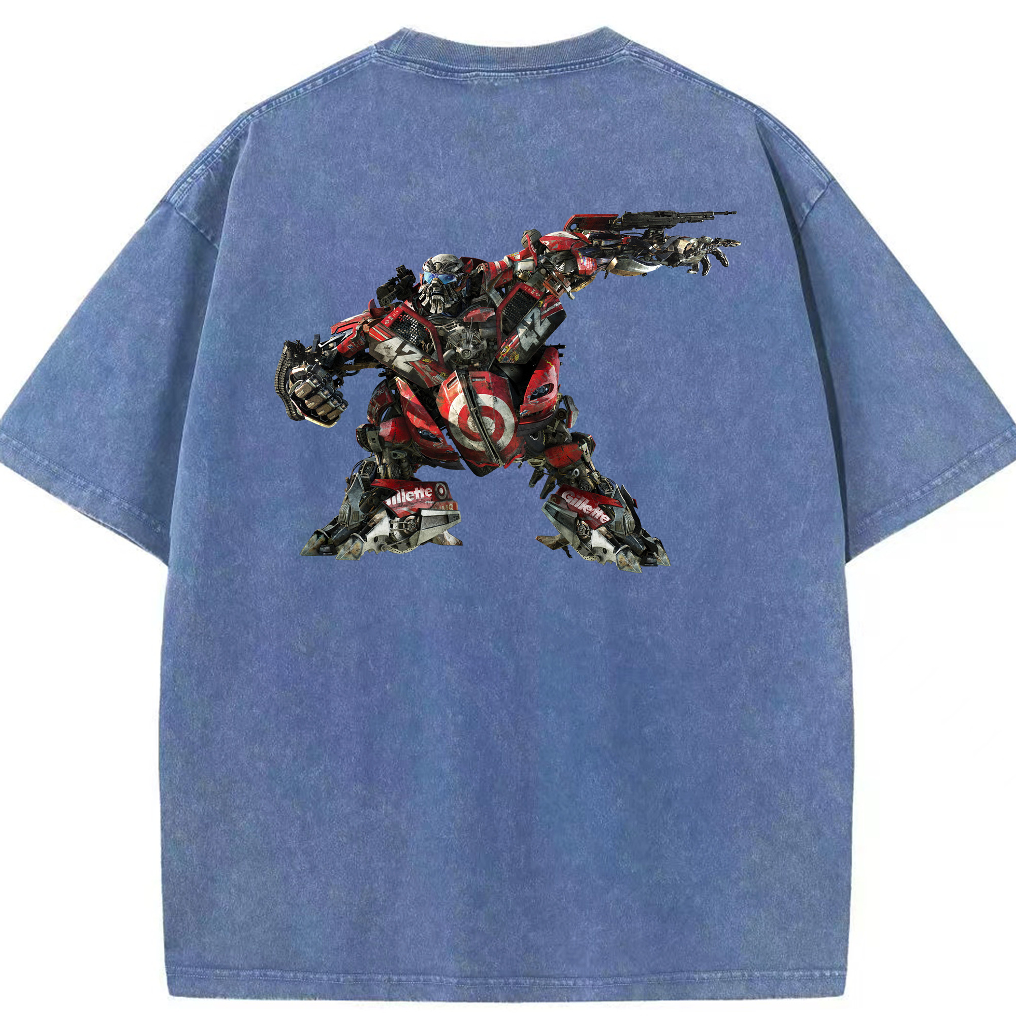 （画像用）  綿100% ヴィンテージ風 半袖Tシャツ（背面プリント）