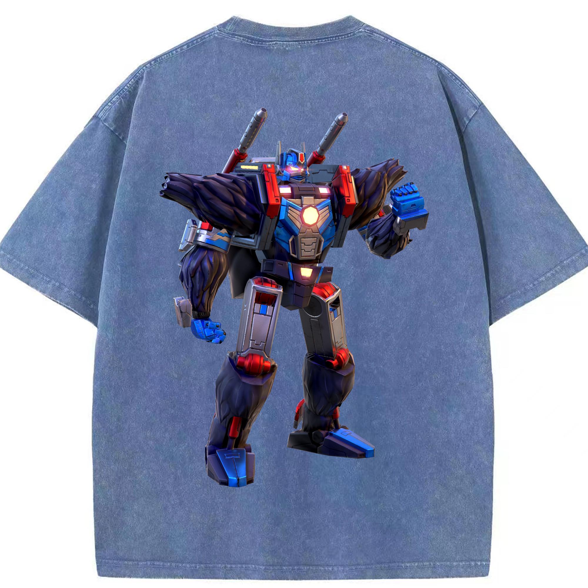 （画像用）  綿100% ヴィンテージ風 半袖Tシャツ（背面プリント）