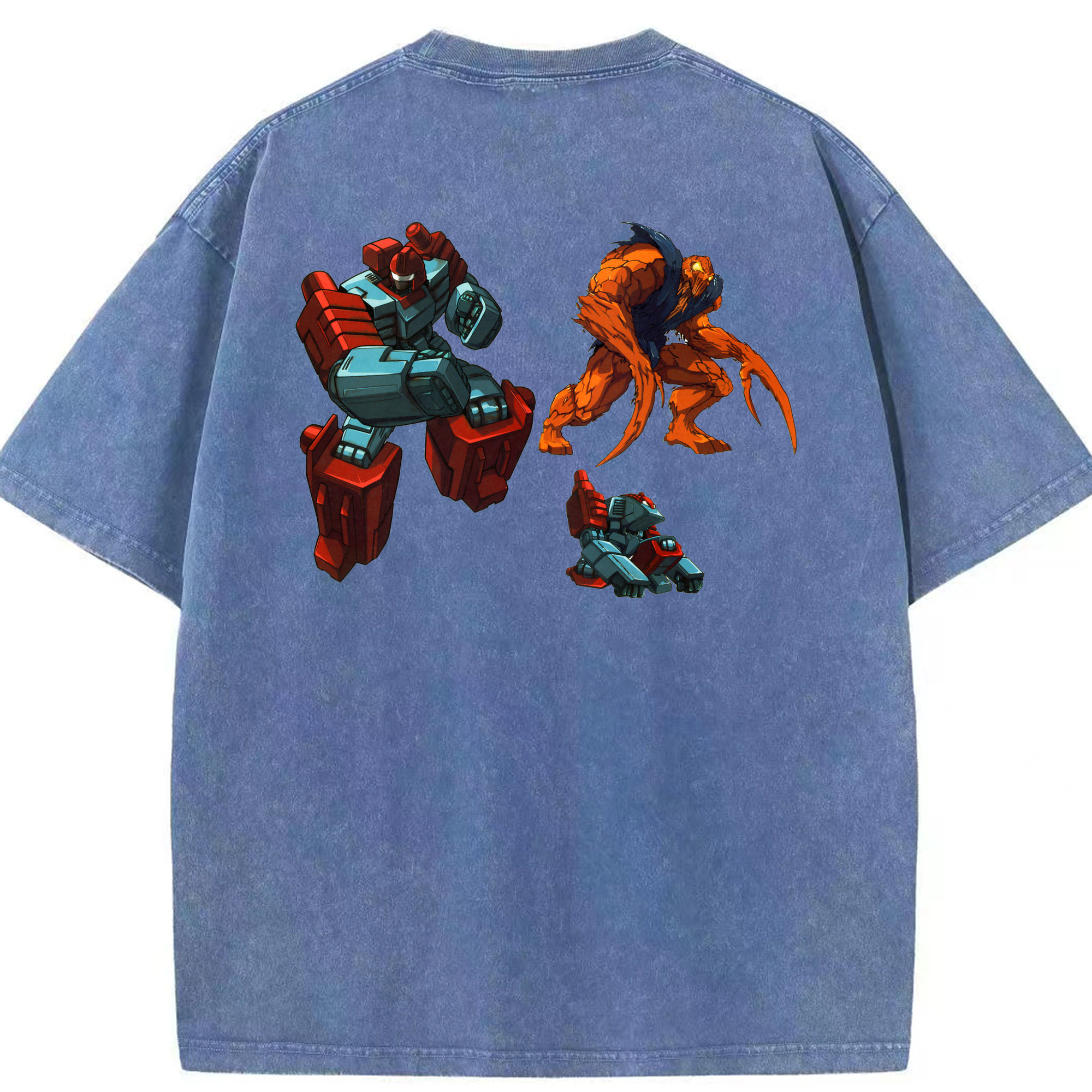 （画像用）  綿100% ヴィンテージ風 半袖Tシャツ（背面プリント）