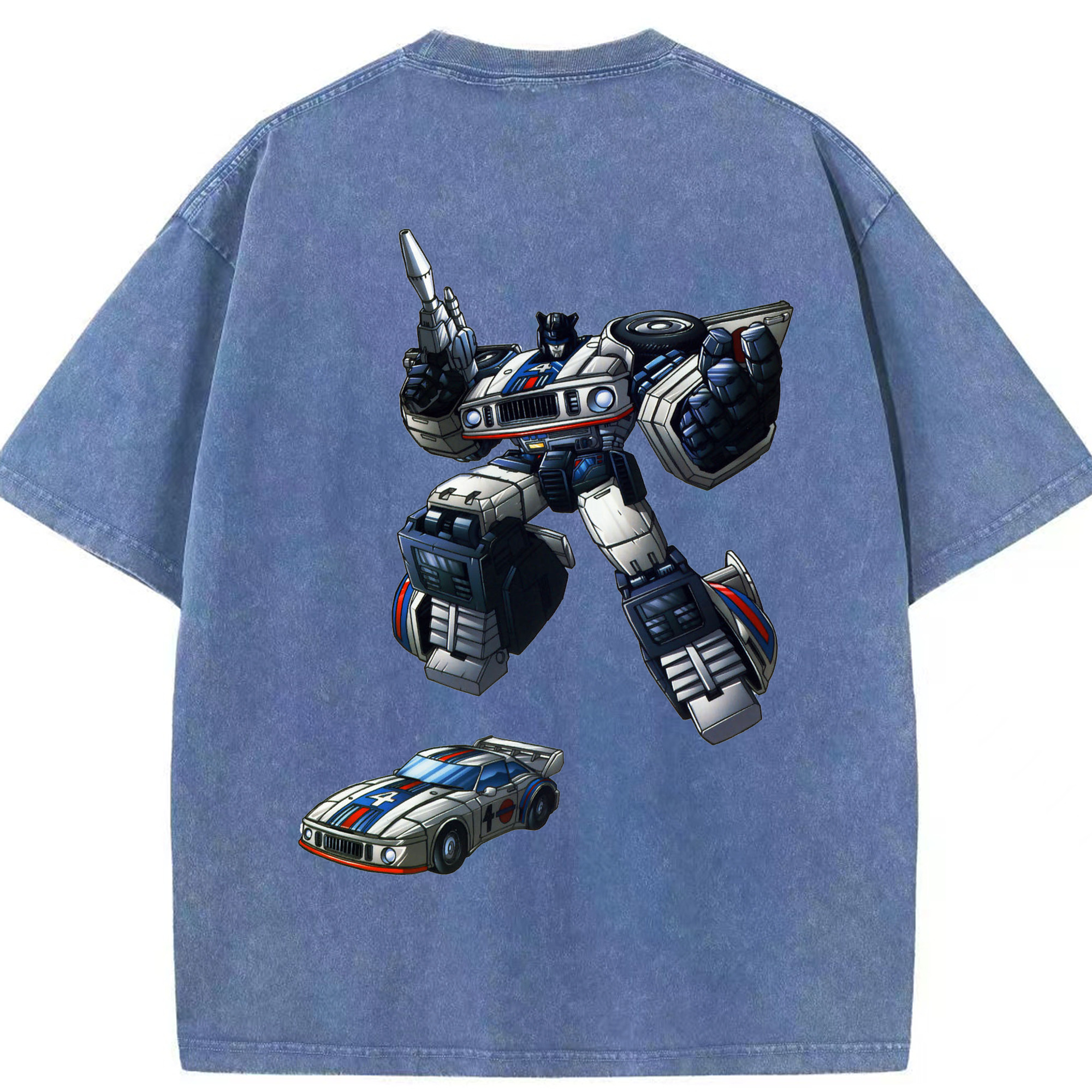 （画像用）  綿100% ヴィンテージ風 半袖Tシャツ（背面プリント）