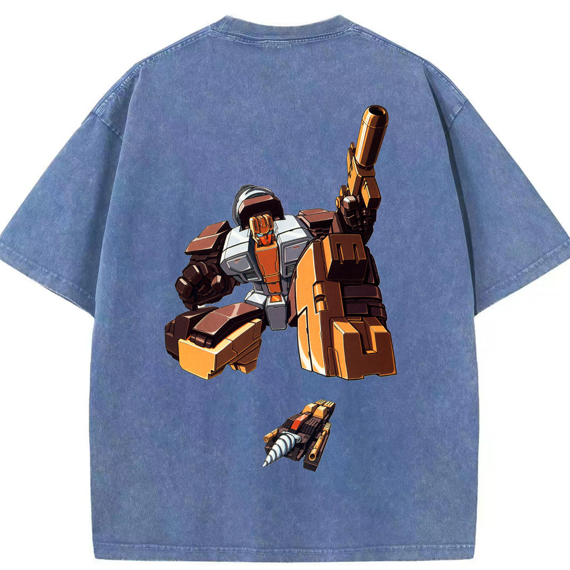 （画像用）  綿100% ヴィンテージ風 半袖Tシャツ（背面プリント）