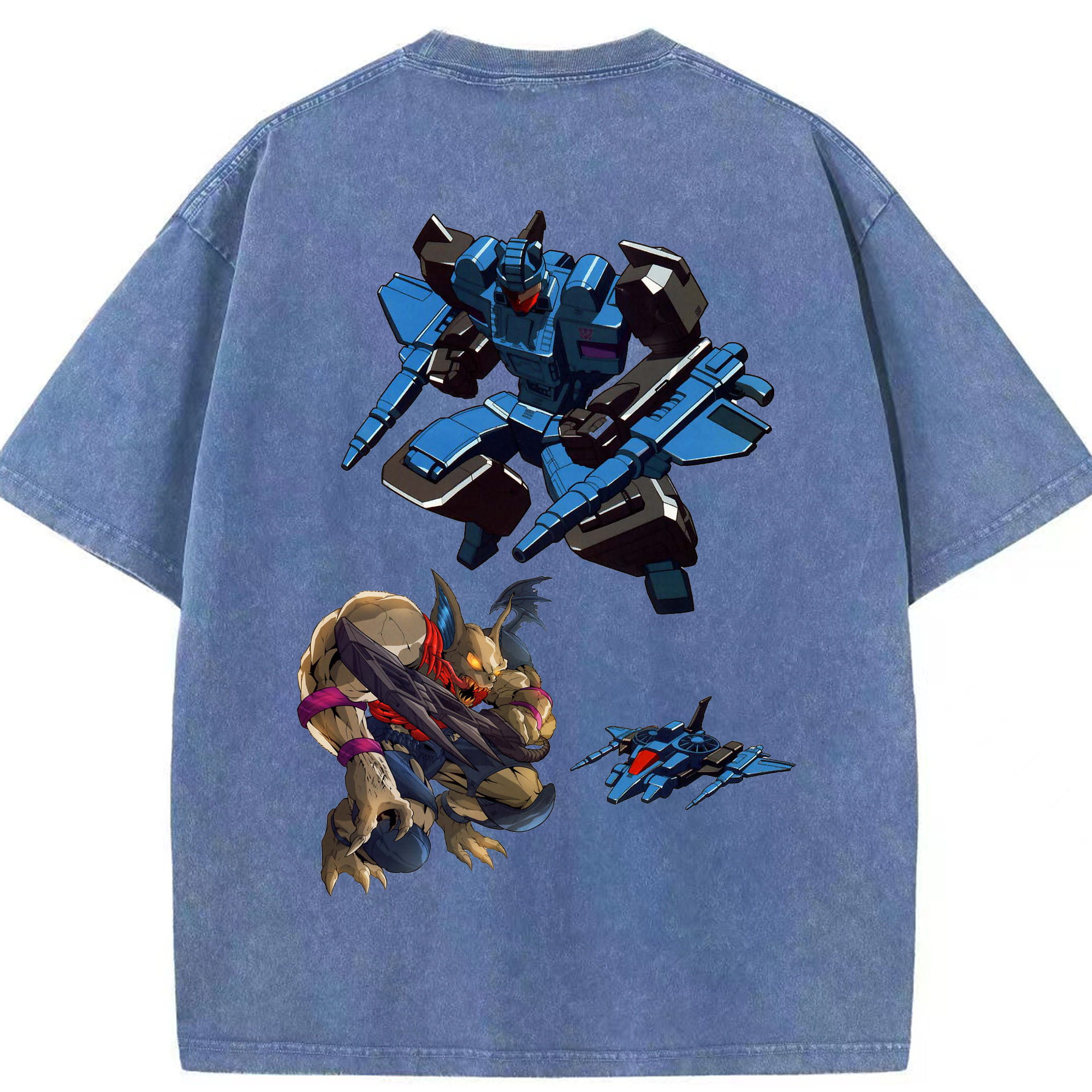 （画像用）  綿100% ヴィンテージ風 半袖Tシャツ（背面プリント）