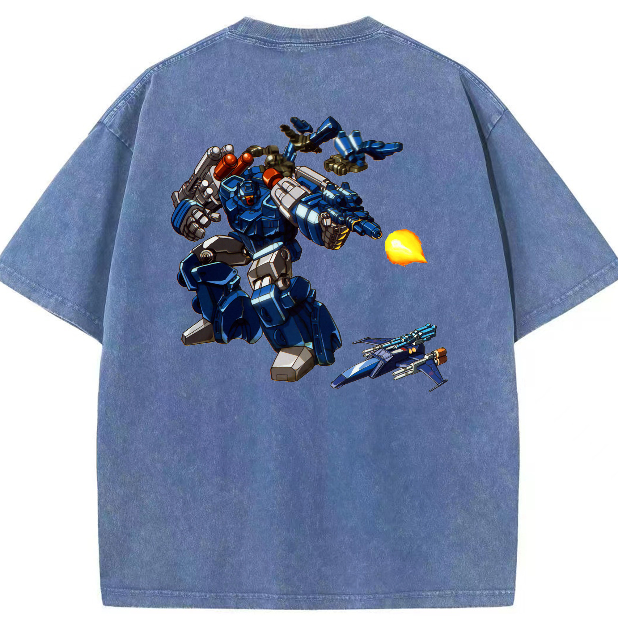 （画像用）  綿100% ヴィンテージ風 半袖Tシャツ（背面プリント）