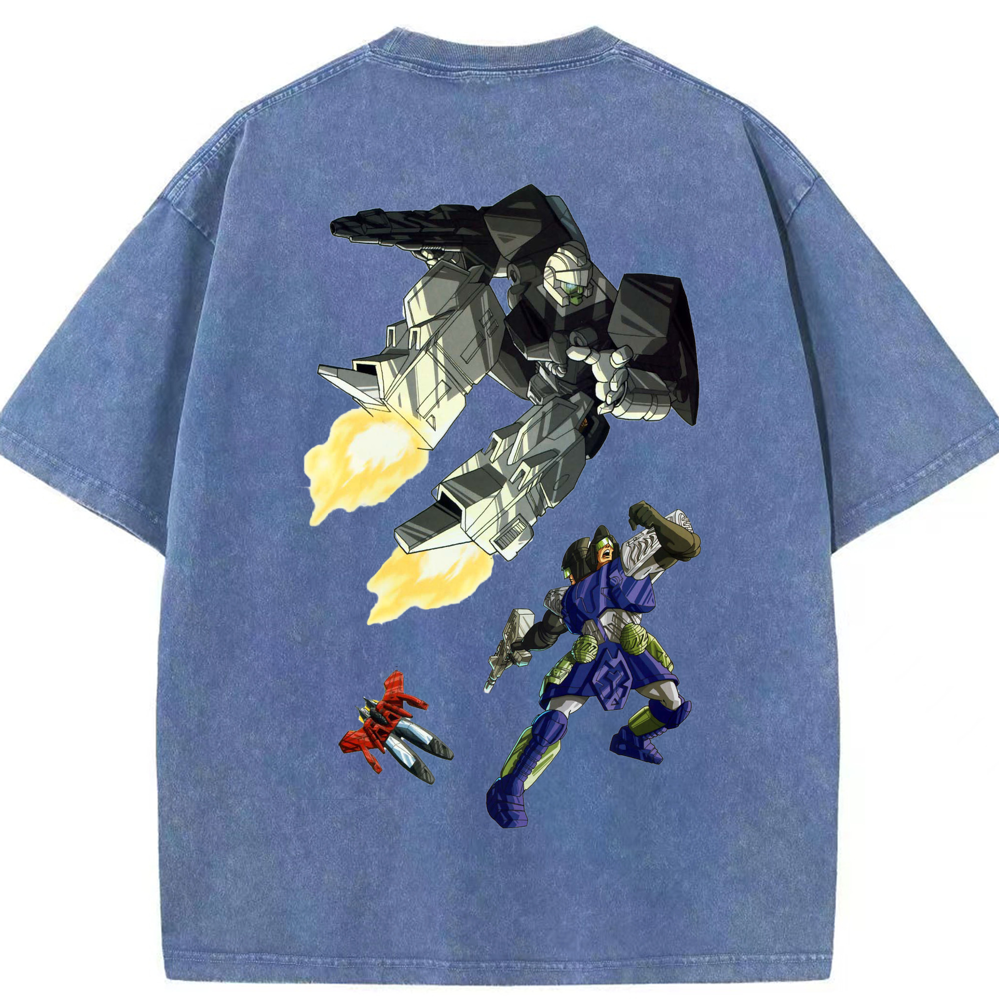 （画像用）  綿100% ヴィンテージ風 半袖Tシャツ（背面プリント）