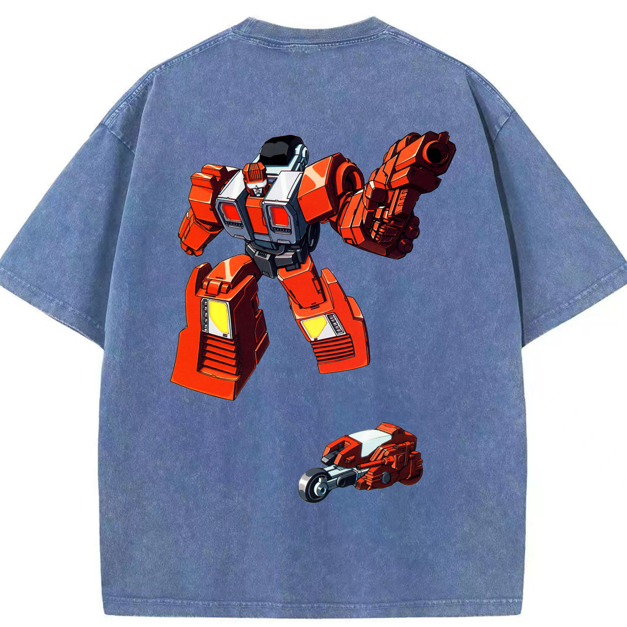 （画像用）  綿100% ヴィンテージ風 半袖Tシャツ（背面プリント）