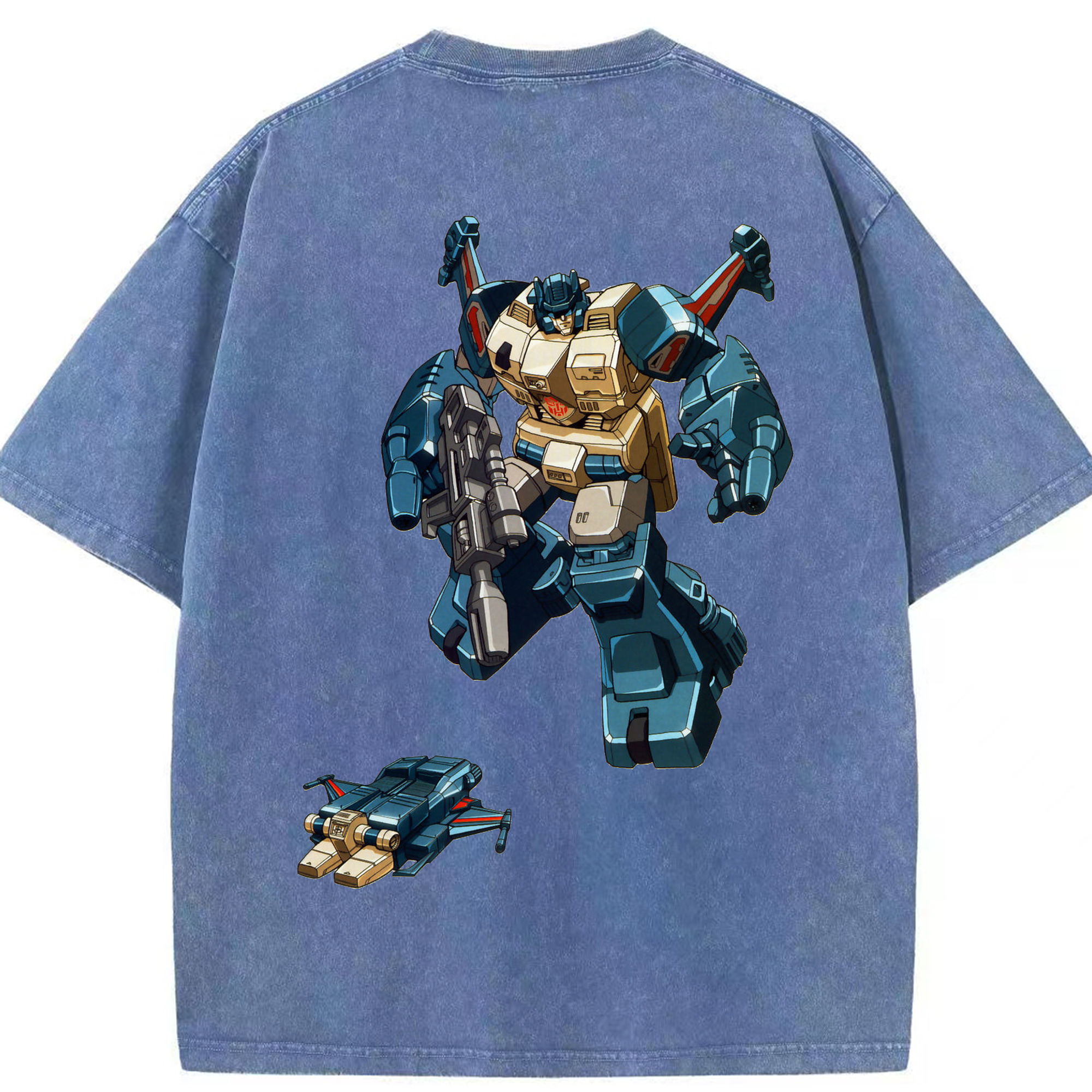 （画像用）  綿100% ヴィンテージ風 半袖Tシャツ（背面プリント）