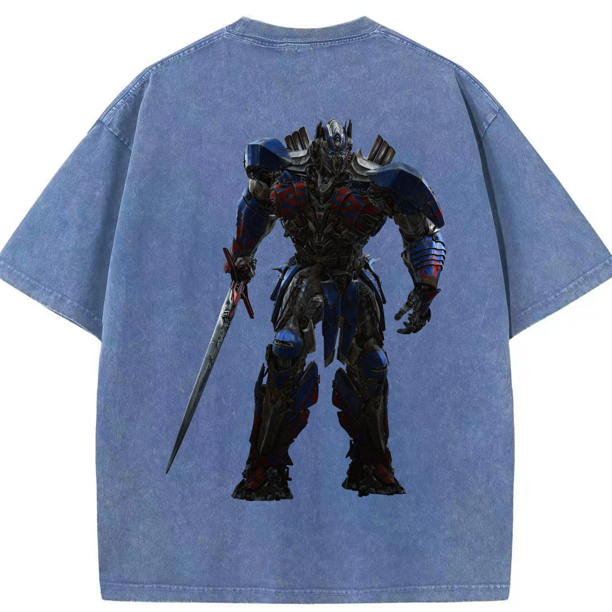 （画像用）  綿100% ヴィンテージ風 半袖Tシャツ（背面プリント）