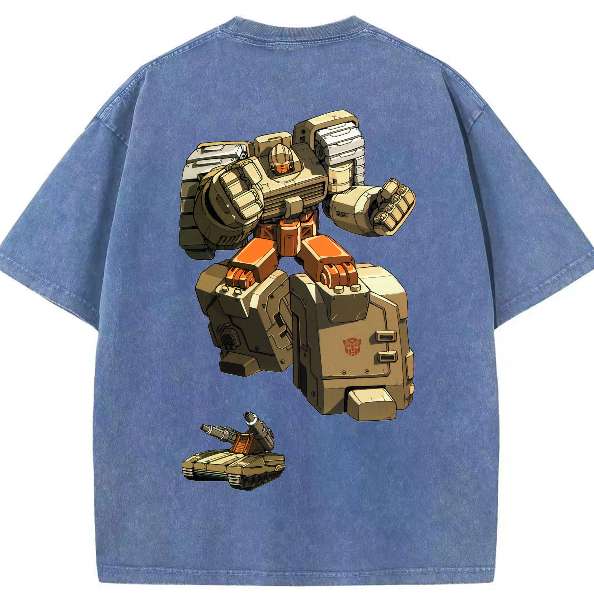 （画像用）  綿100% ヴィンテージ風 半袖Tシャツ（背面プリント）