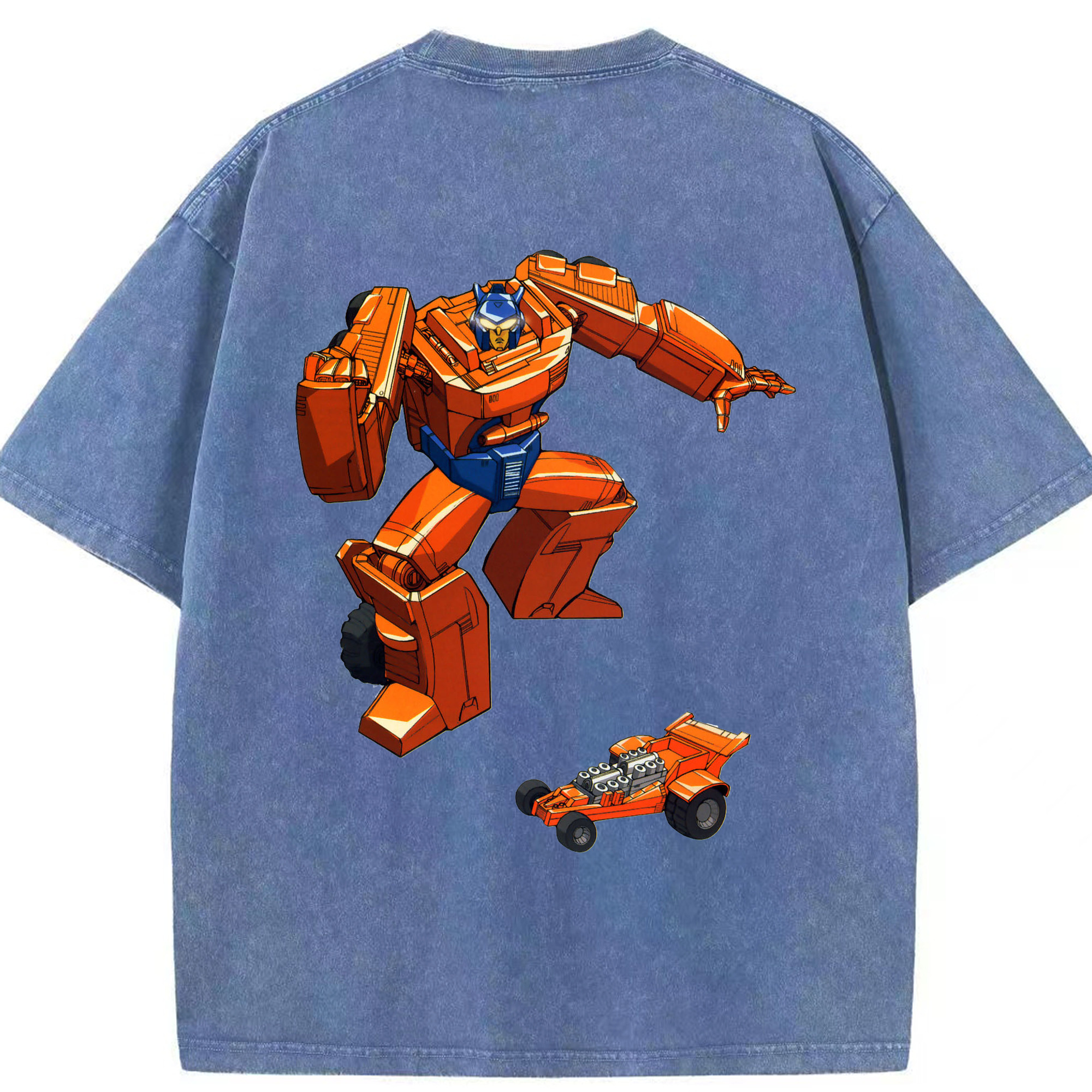 （画像用）  綿100% ヴィンテージ風 半袖Tシャツ（背面プリント）