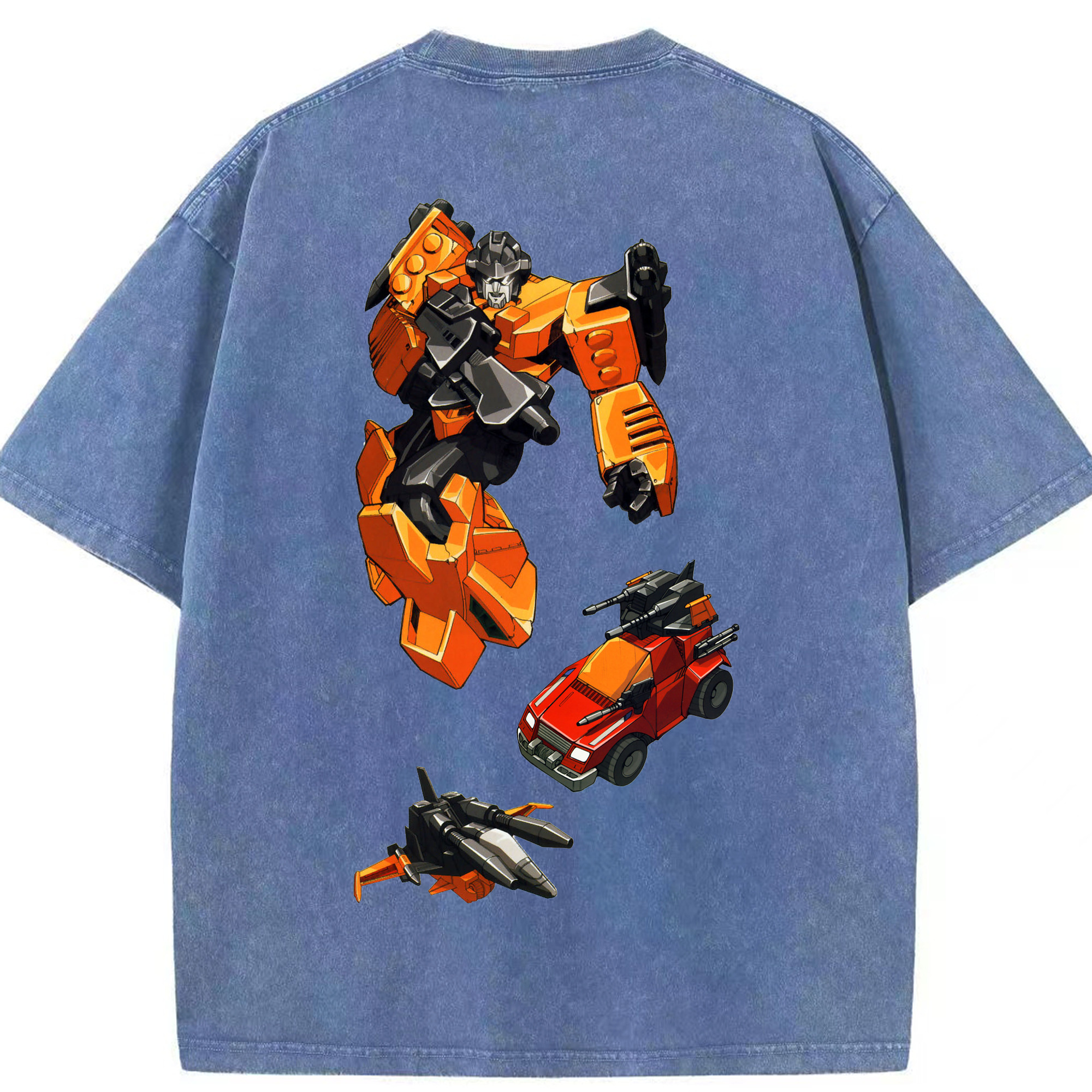 （画像用）  綿100% ヴィンテージ風 半袖Tシャツ（背面プリント）