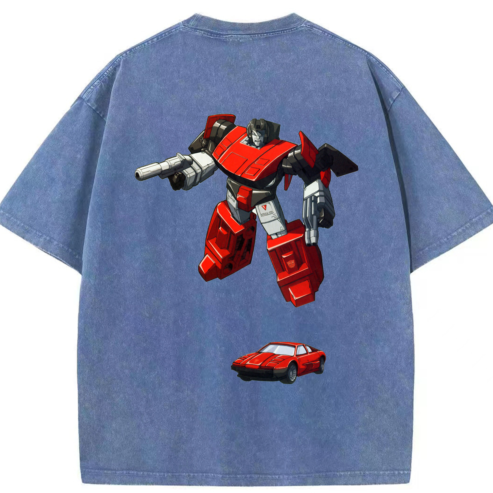 （画像用）  綿100% ヴィンテージ風 半袖Tシャツ（背面プリント）