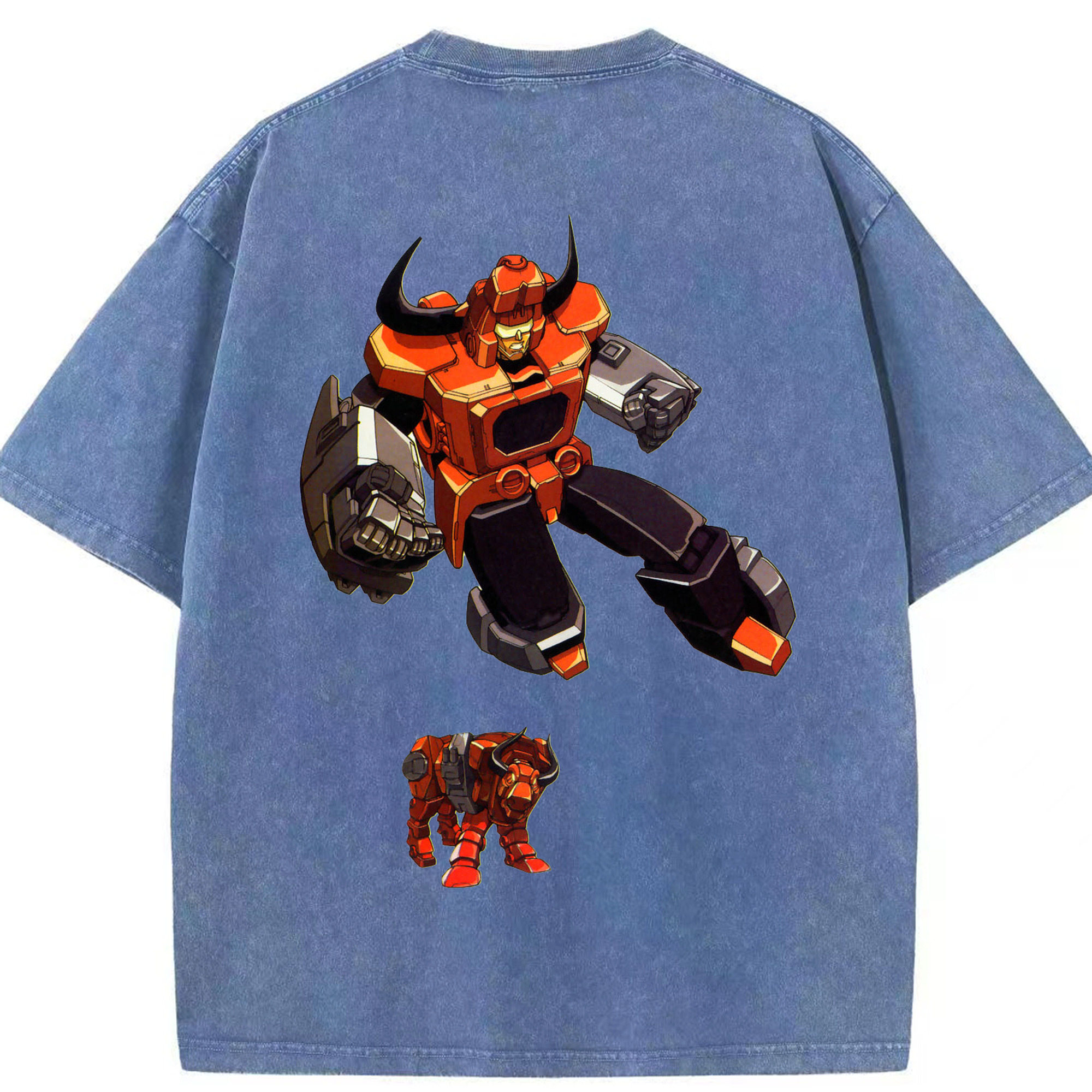 （画像用）  綿100% ヴィンテージ風 半袖Tシャツ（背面プリント）