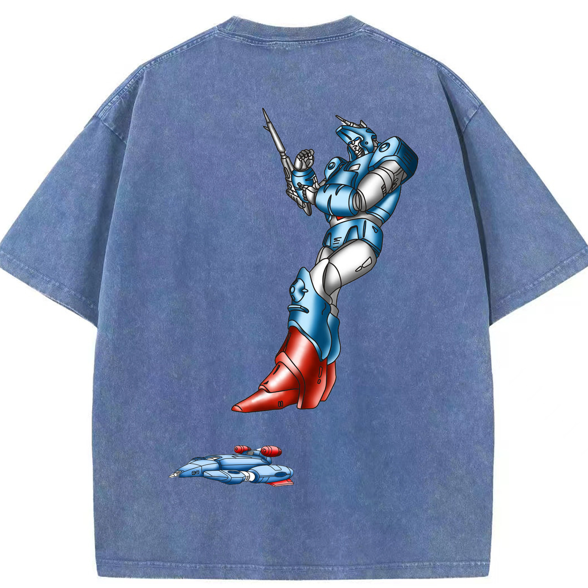 （画像用）  綿100% ヴィンテージ風 半袖Tシャツ（背面プリント）