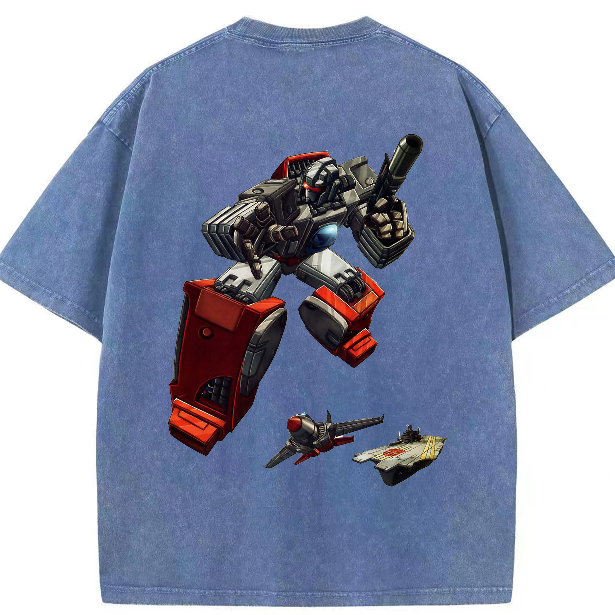 （画像用）  綿100% ヴィンテージ風 半袖Tシャツ（背面プリント）
