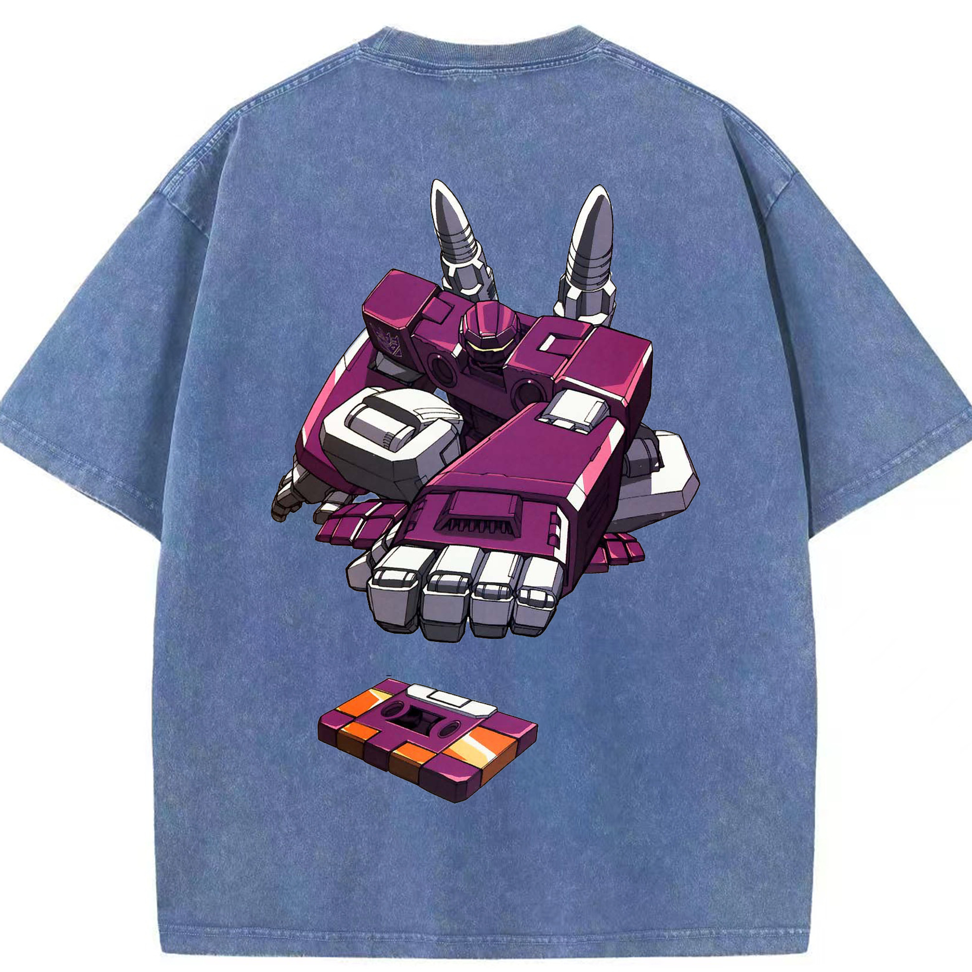（画像用）  綿100% ヴィンテージ風 半袖Tシャツ（背面プリント）
