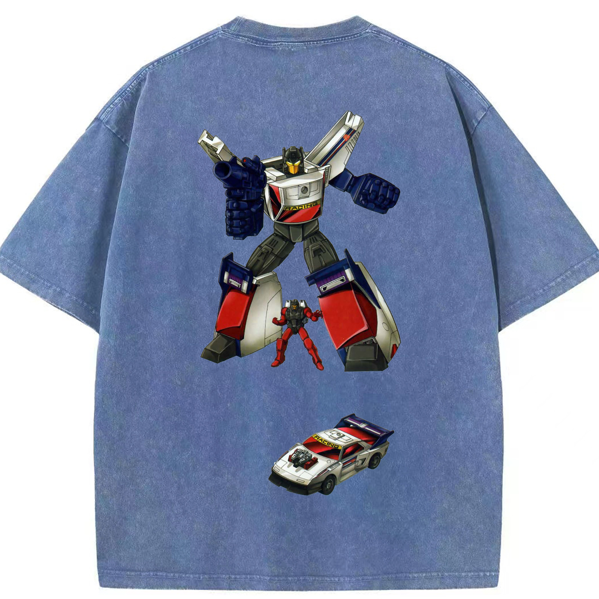 （画像用）  綿100% ヴィンテージ風 半袖Tシャツ（背面プリント）