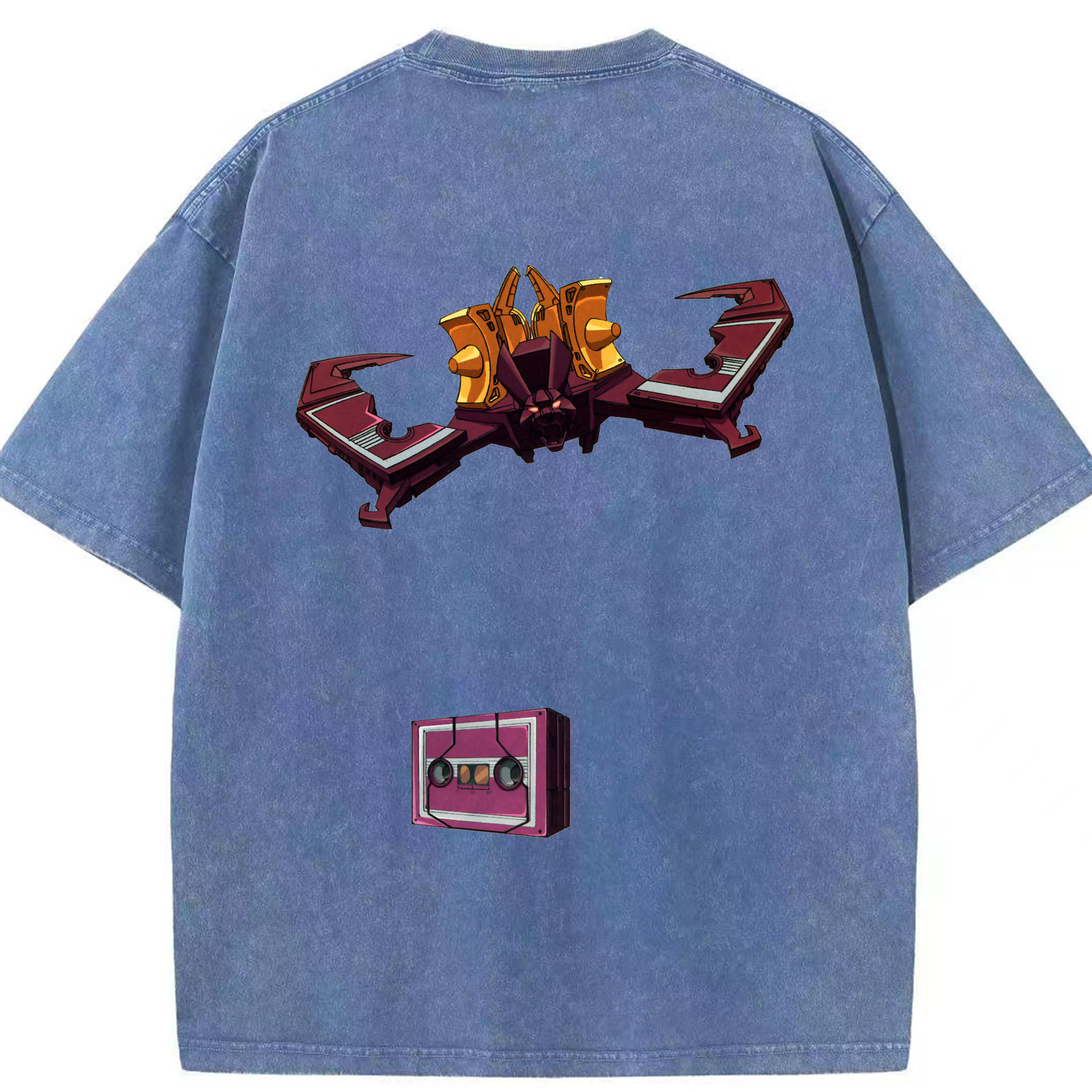 （画像用）  綿100% ヴィンテージ風 半袖Tシャツ（背面プリント）