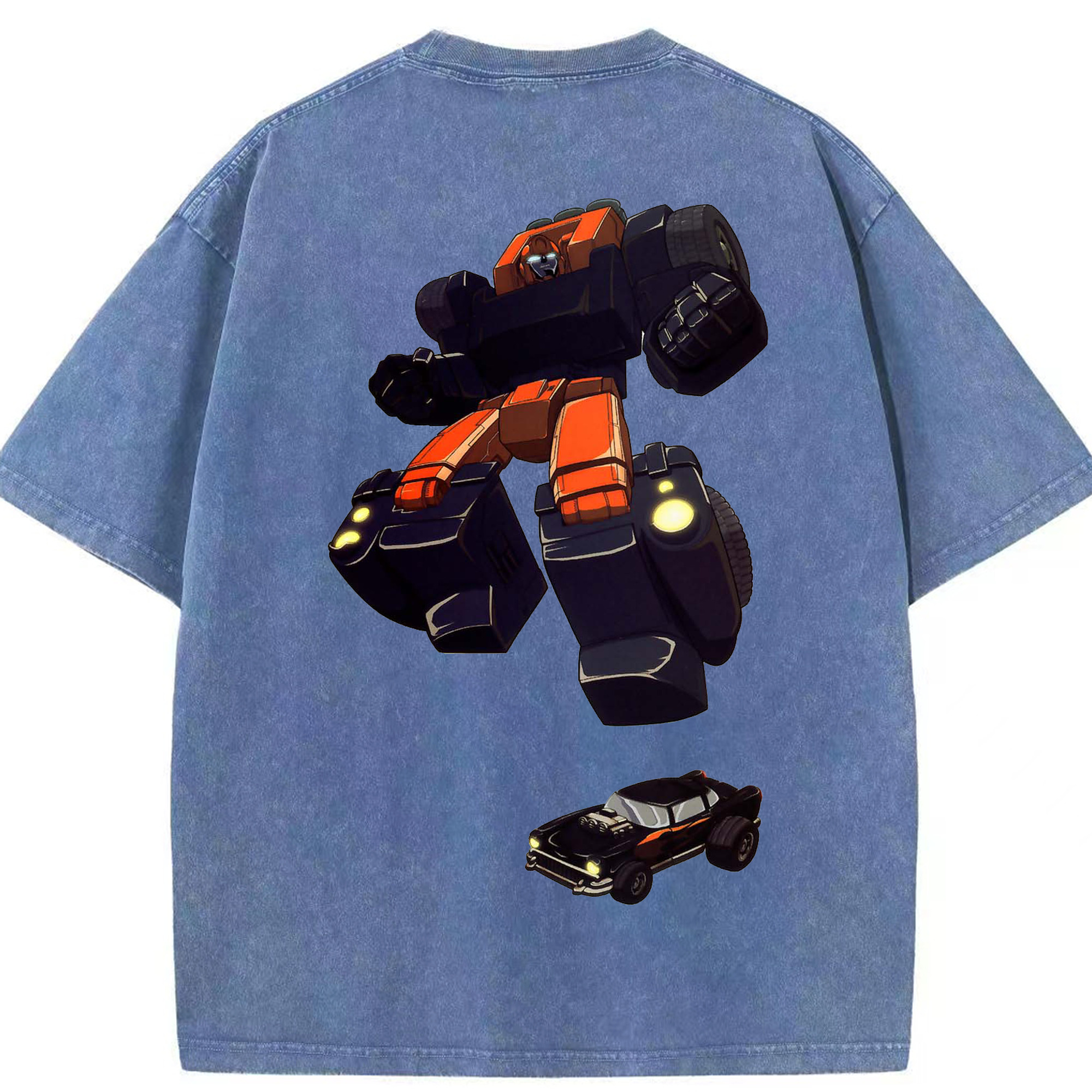 （画像用）  綿100% ヴィンテージ風 半袖Tシャツ（背面プリント）