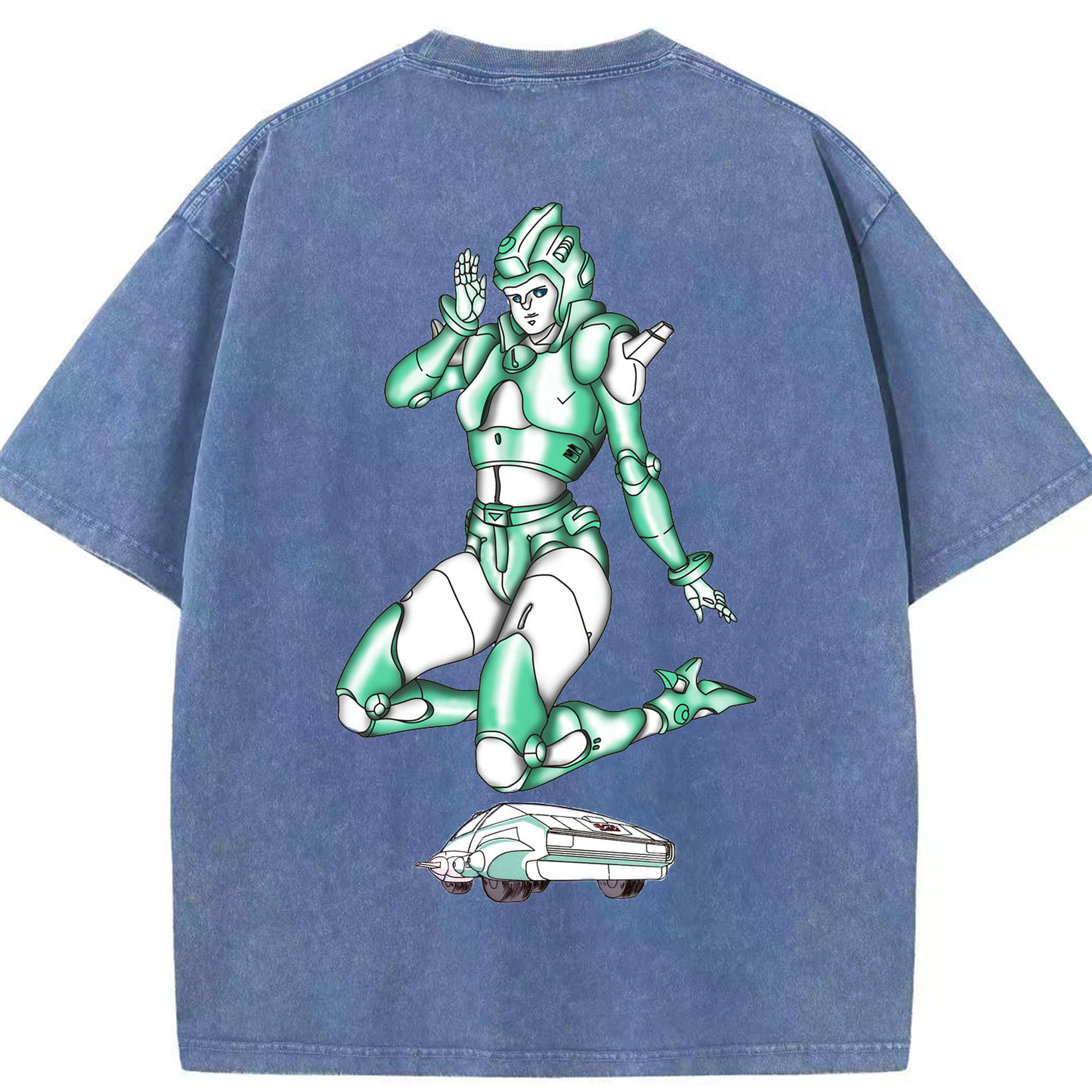 （画像用）  綿100% ヴィンテージ風 半袖Tシャツ（背面プリント）