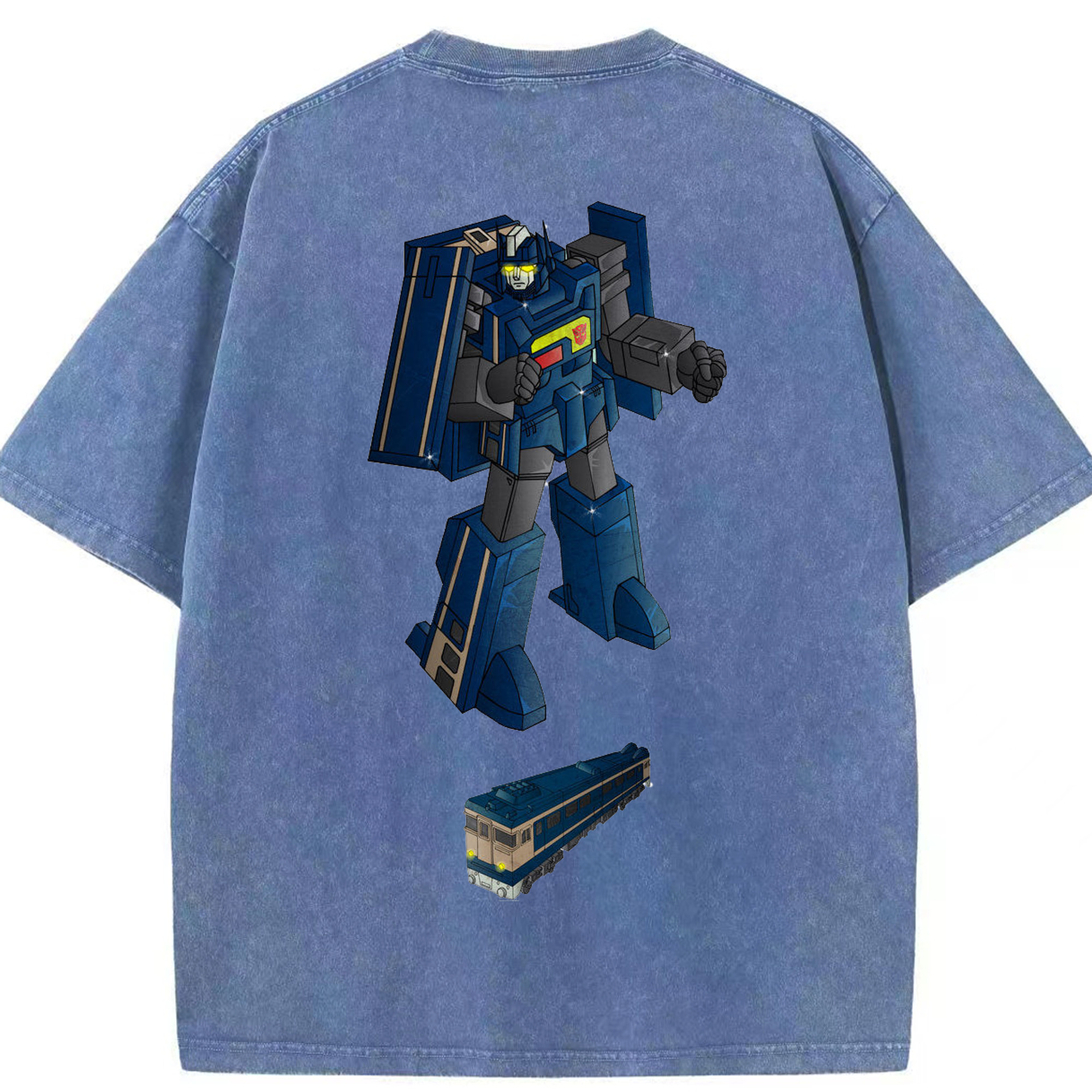（画像用）  綿100% ヴィンテージ風 半袖Tシャツ（背面プリント）