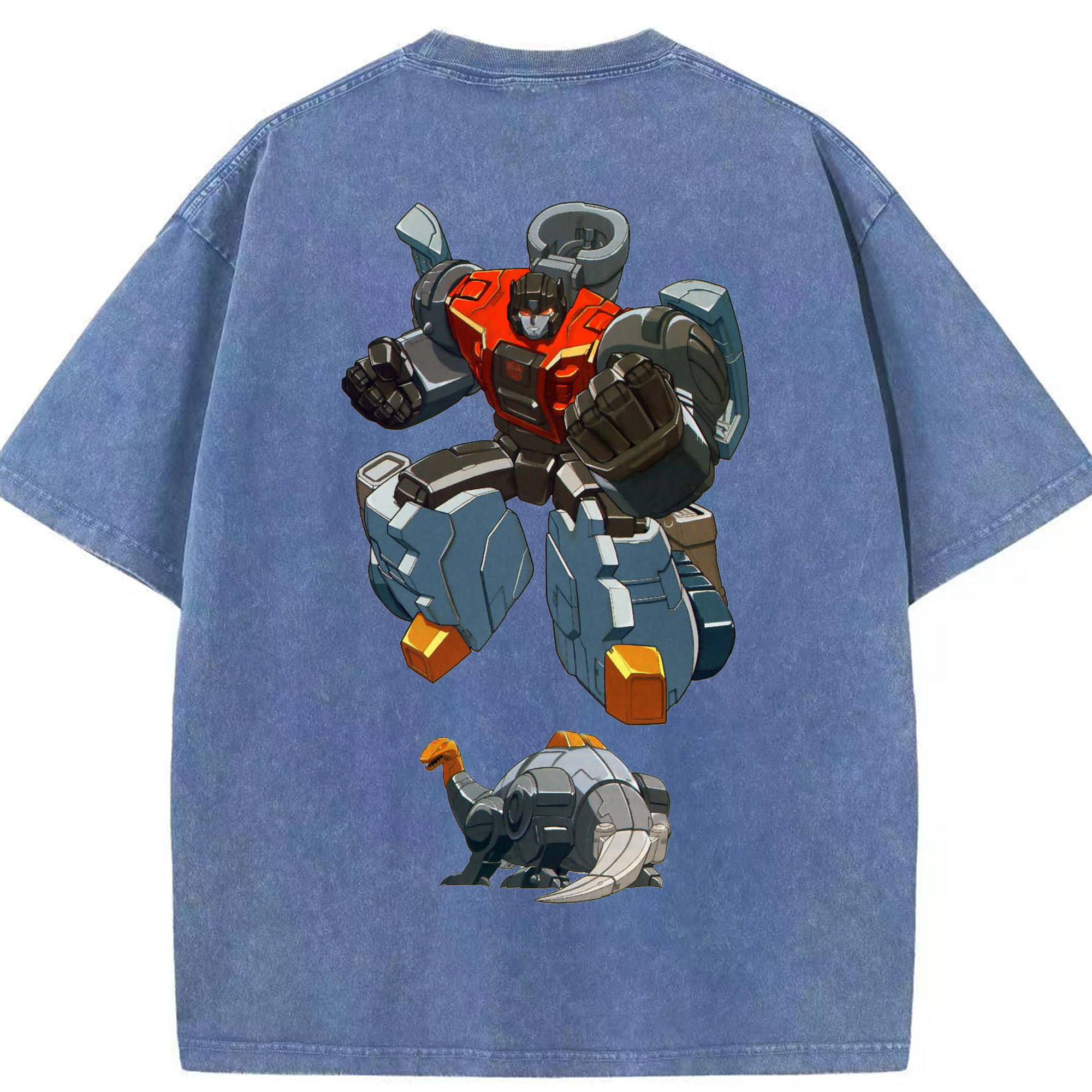 （画像用）  綿100% ヴィンテージ風 半袖Tシャツ（背面プリント）