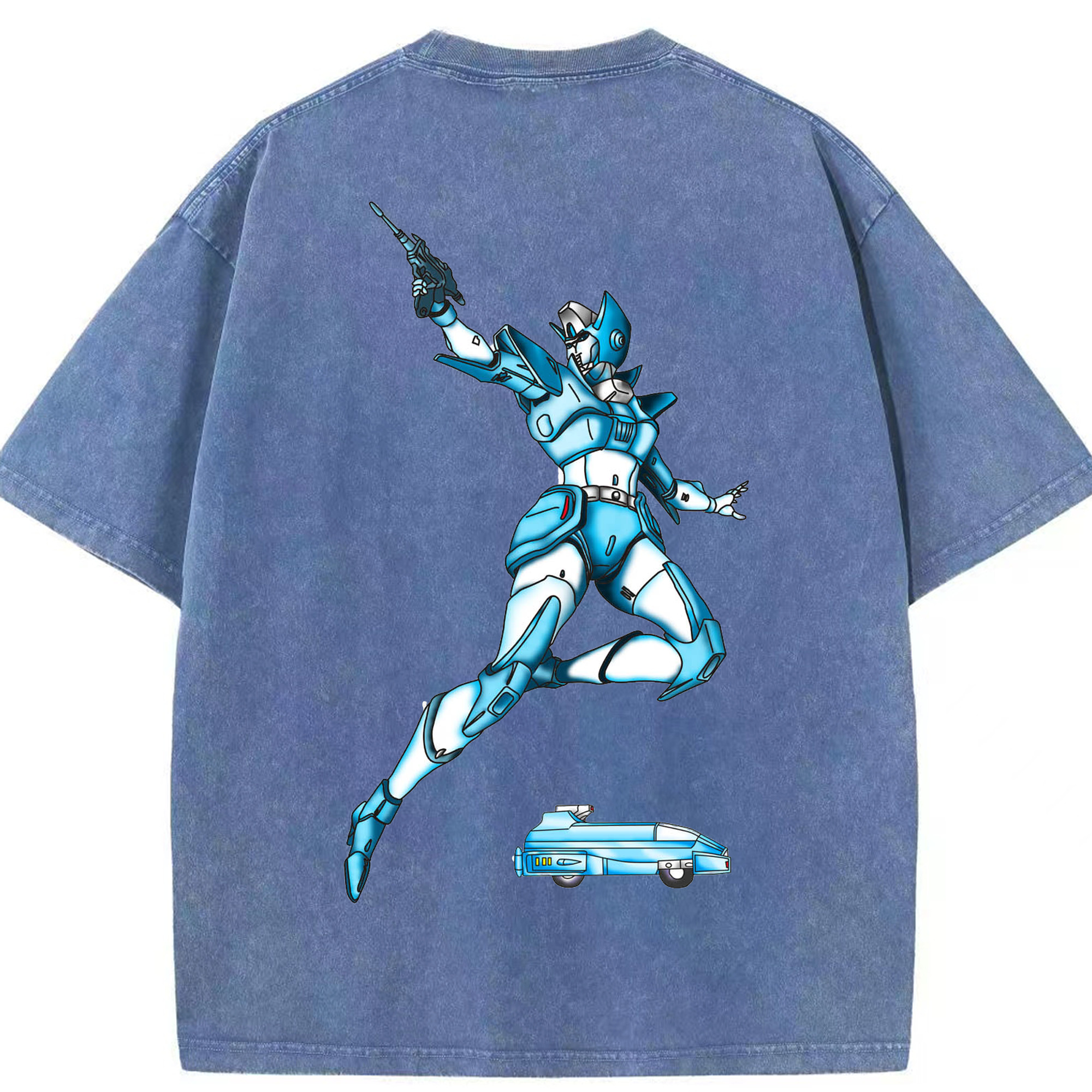 （画像用）  綿100% ヴィンテージ風 半袖Tシャツ（背面プリント）