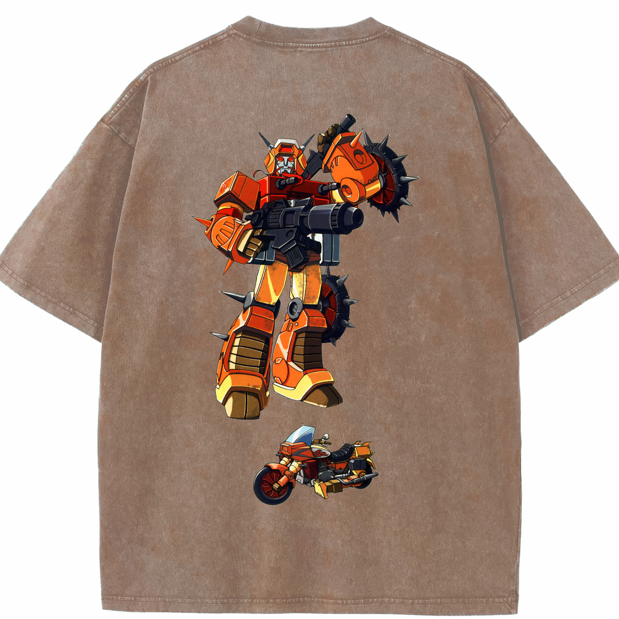 （画像用）  綿100% ヴィンテージ風 半袖Tシャツ（背面プリント）