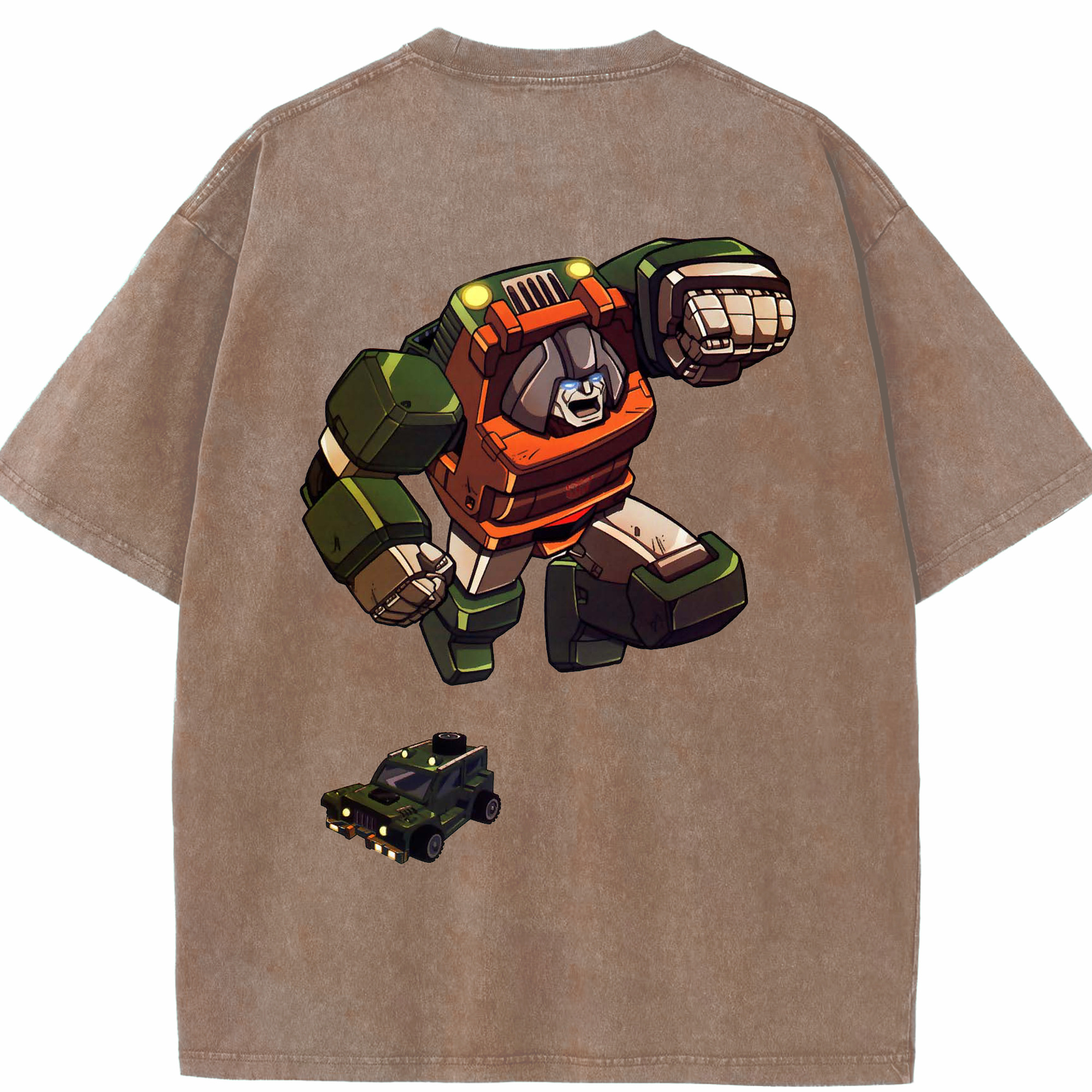（画像用）  綿100% ヴィンテージ風 半袖Tシャツ（背面プリント）