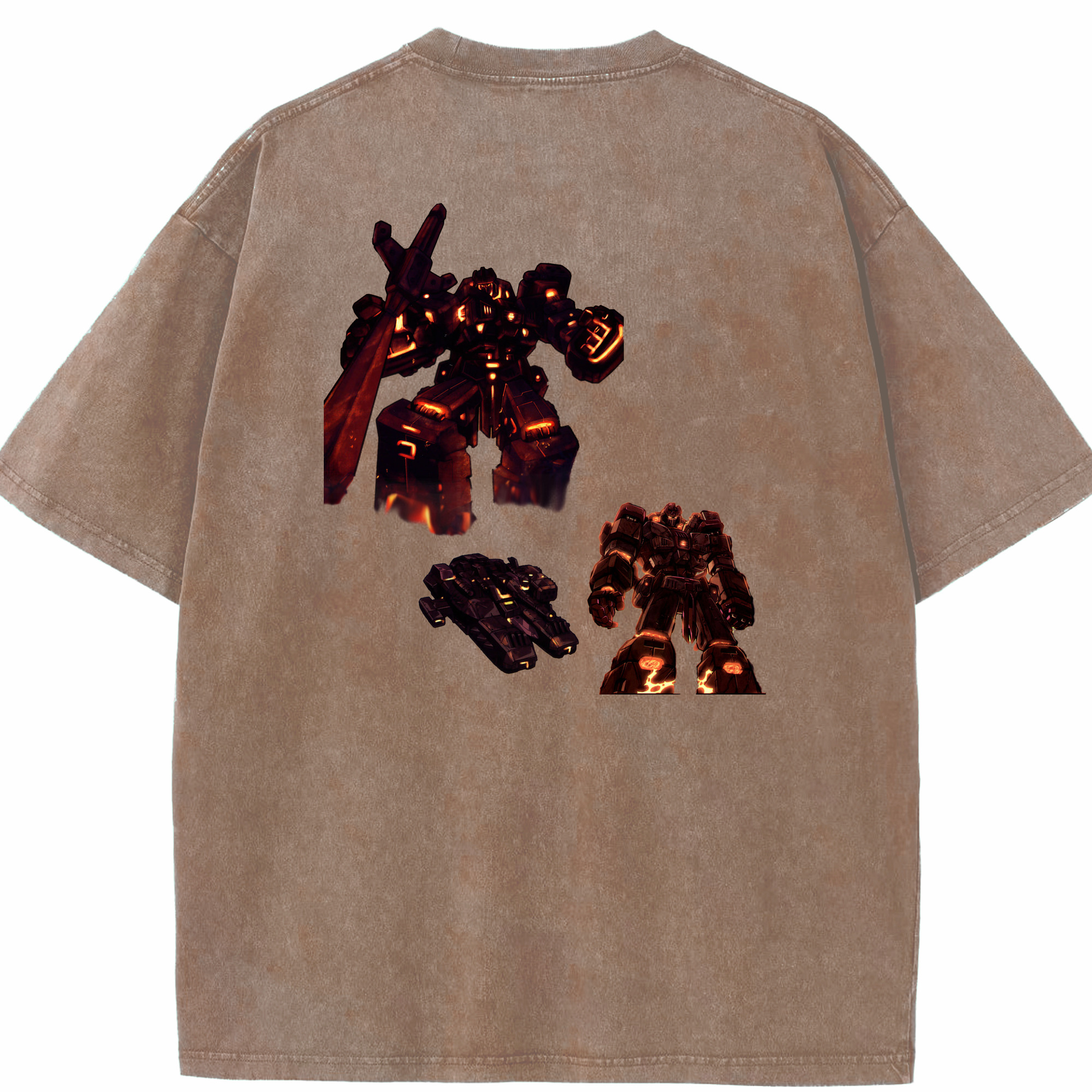（画像用）  綿100% ヴィンテージ風 半袖Tシャツ（背面プリント）