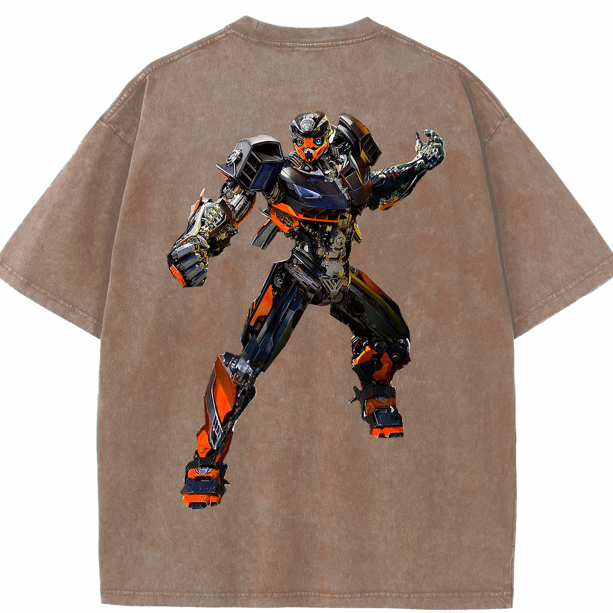 （画像用）  綿100% ヴィンテージ風 半袖Tシャツ（背面プリント）