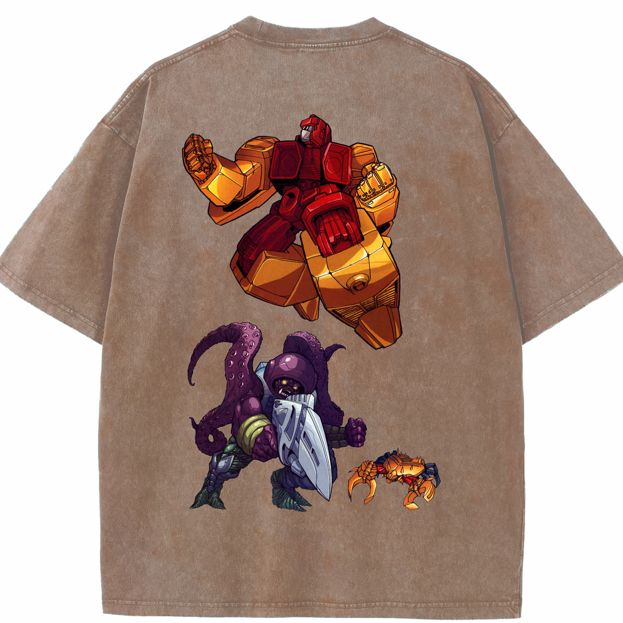 （画像用）  綿100% ヴィンテージ風 半袖Tシャツ（背面プリント）