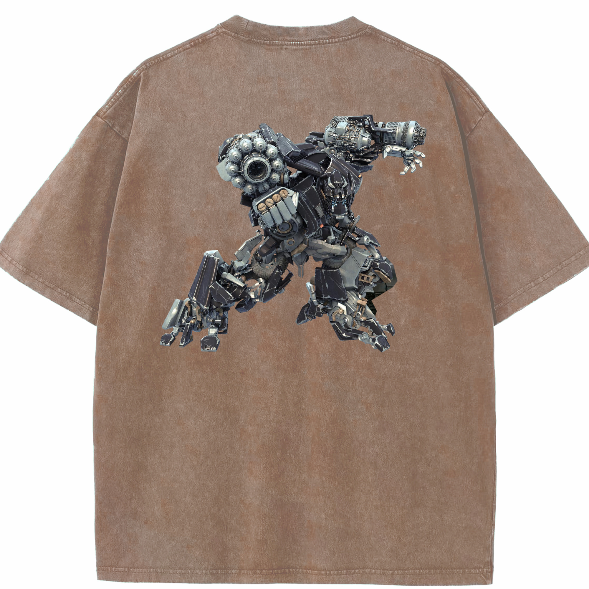 （画像用）  綿100% ヴィンテージ風 半袖Tシャツ（背面プリント）