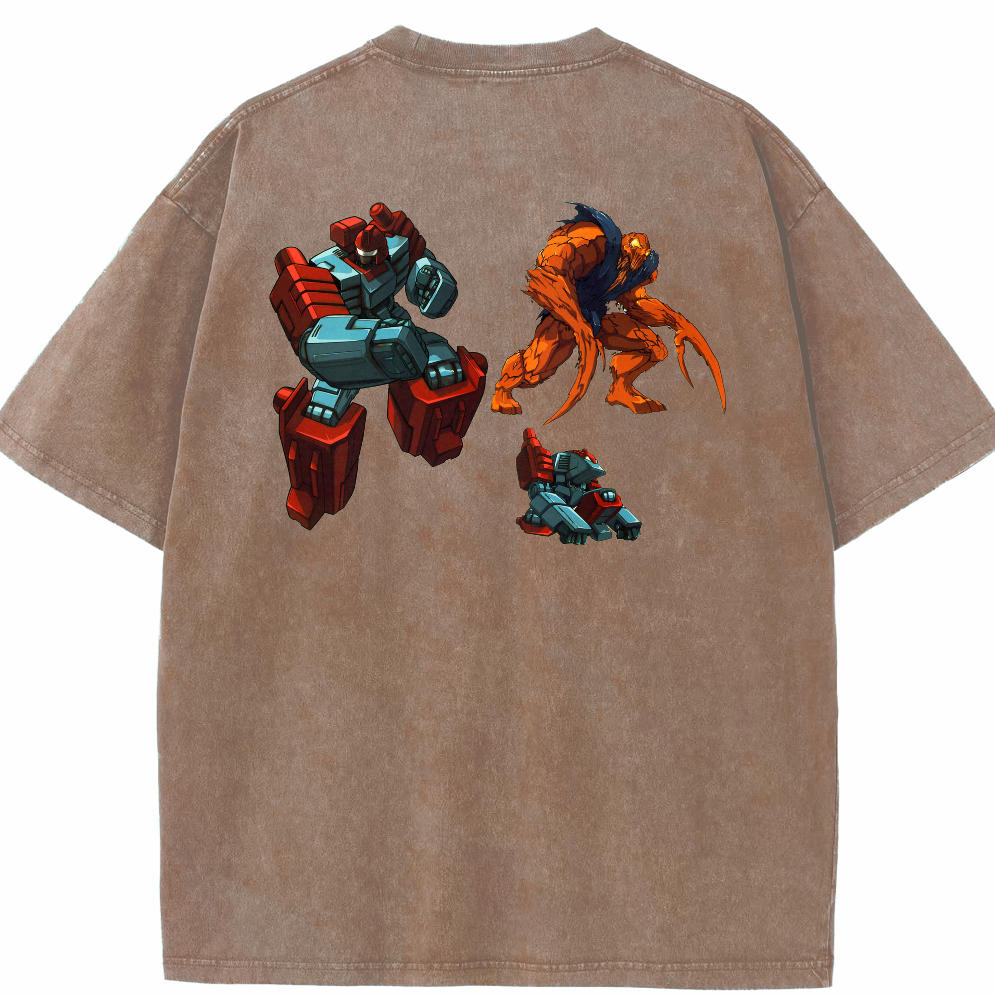 （画像用）  綿100% ヴィンテージ風 半袖Tシャツ（背面プリント）