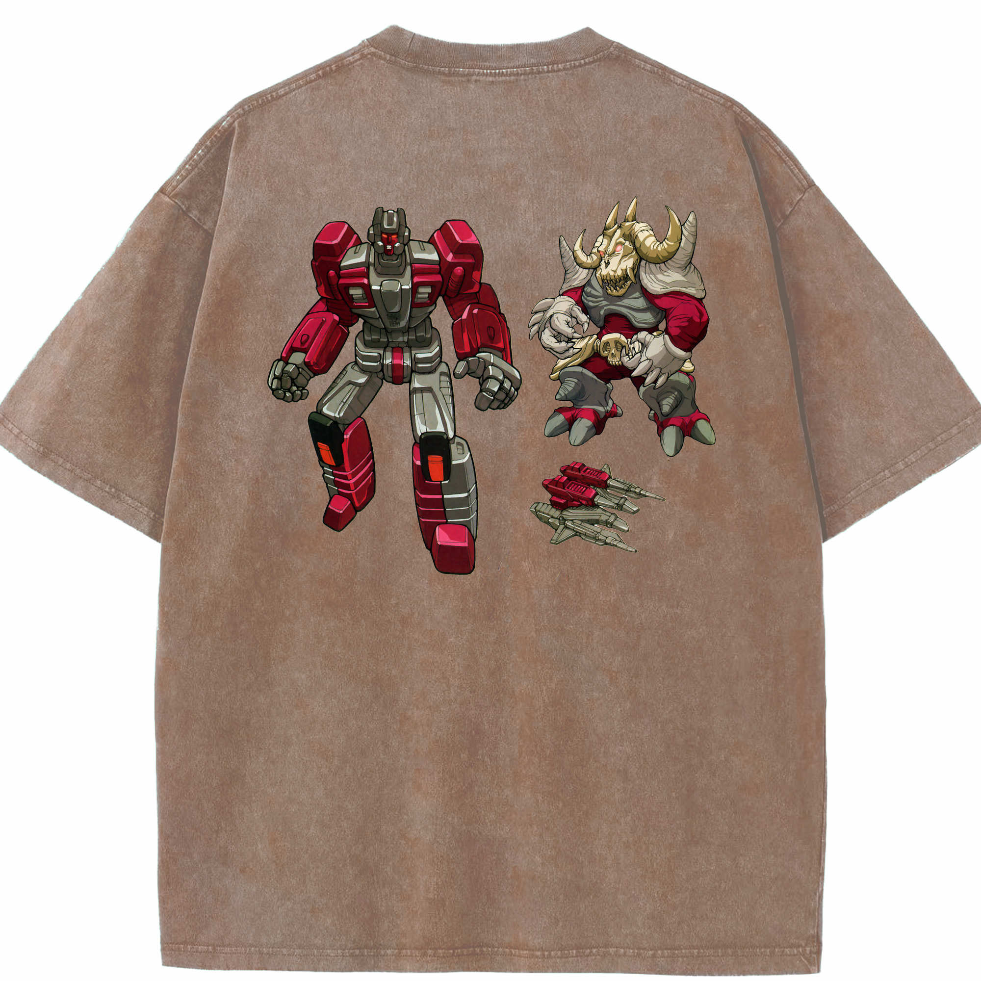 （画像用）  綿100% ヴィンテージ風 半袖Tシャツ（背面プリント）