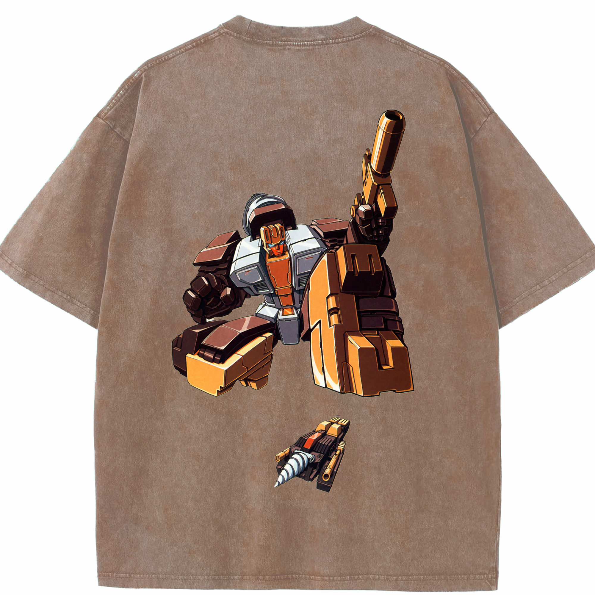 （画像用）  綿100% ヴィンテージ風 半袖Tシャツ（背面プリント）