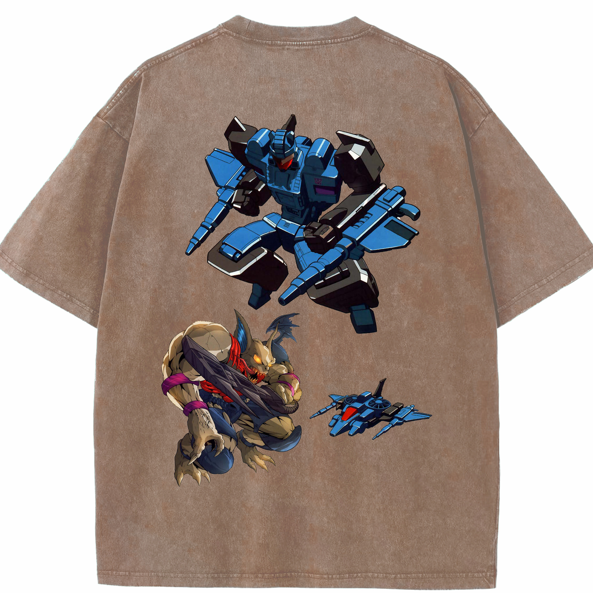 （画像用）  綿100% ヴィンテージ風 半袖Tシャツ（背面プリント）