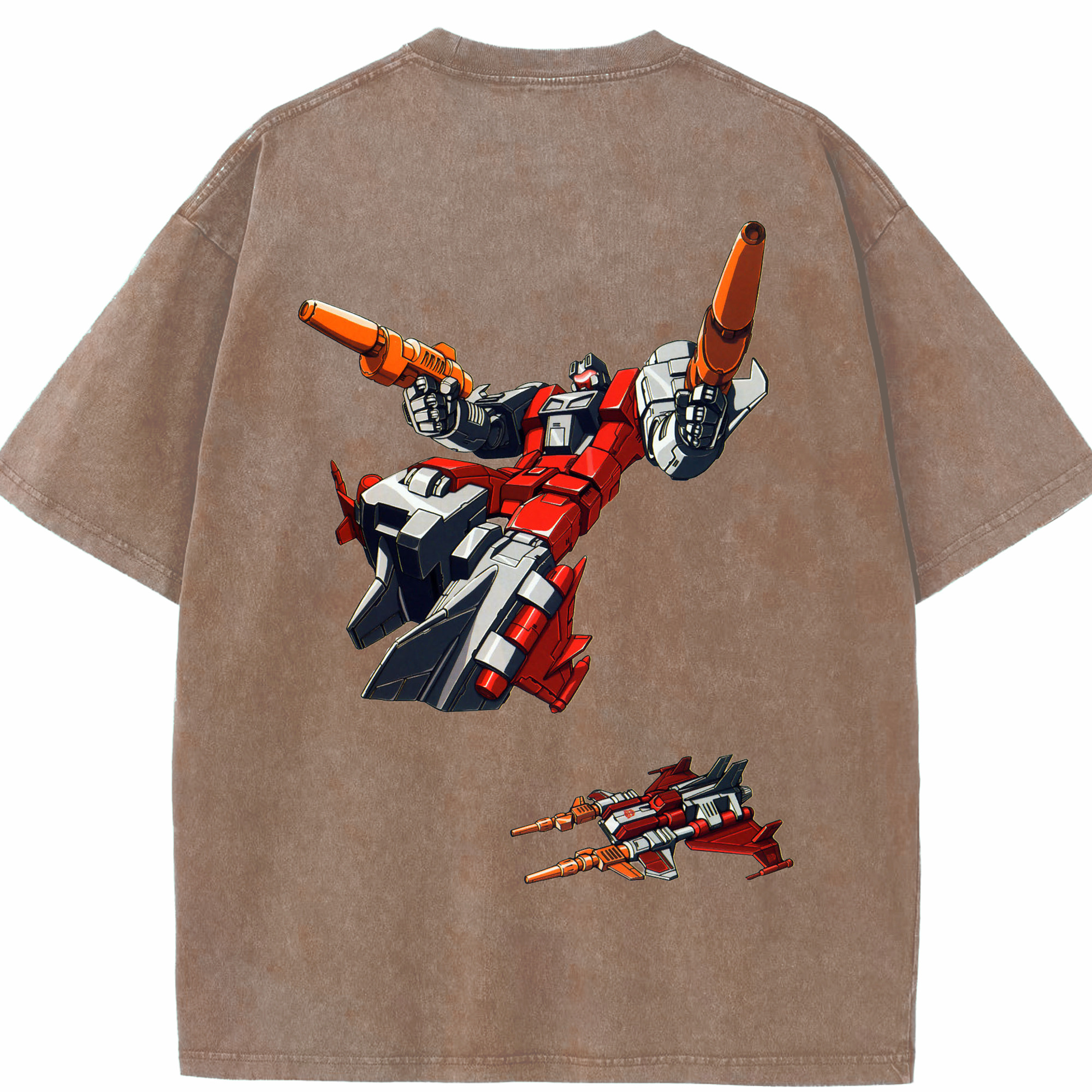 （画像用）  綿100% ヴィンテージ風 半袖Tシャツ（背面プリント）