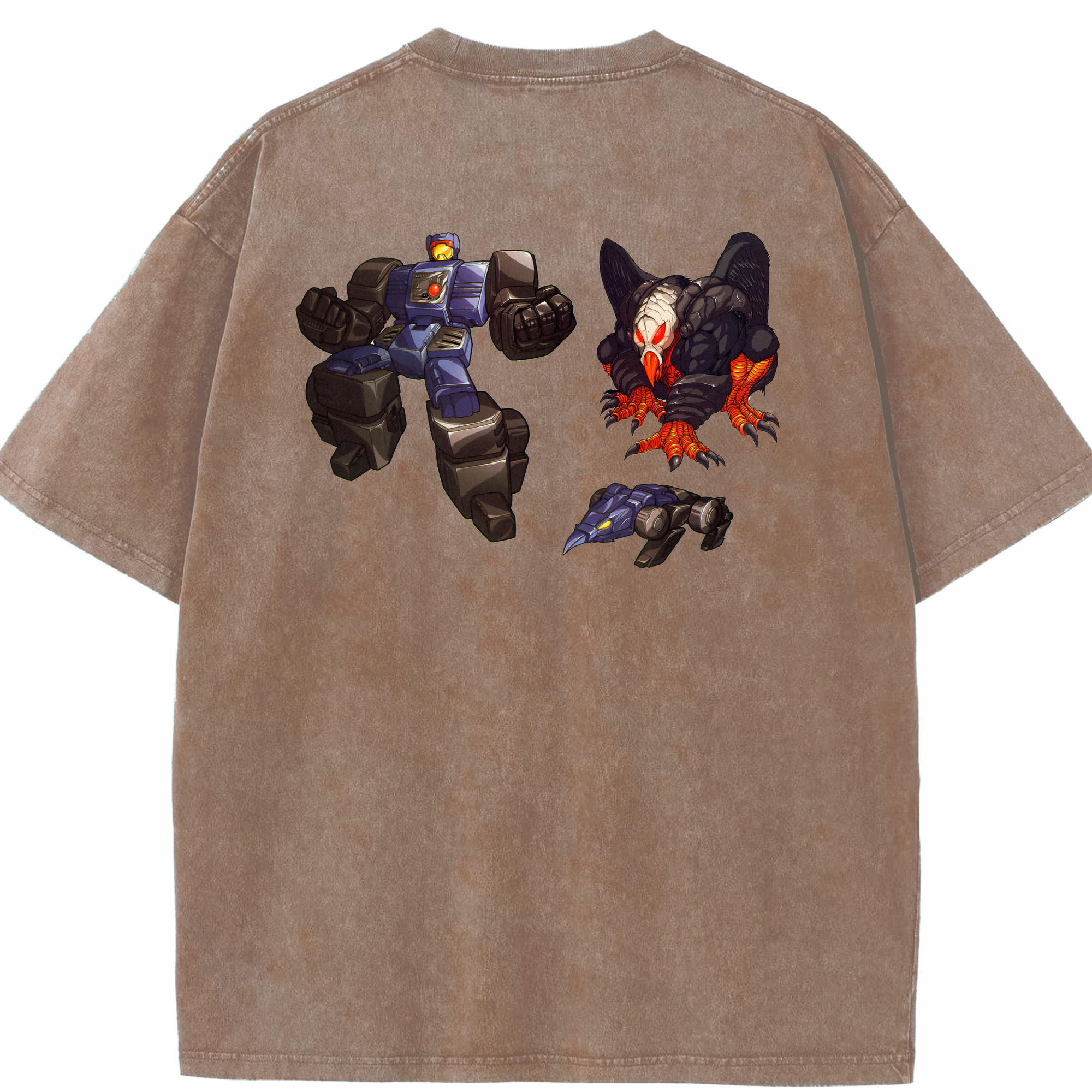 （画像用）  綿100% ヴィンテージ風 半袖Tシャツ（背面プリント）