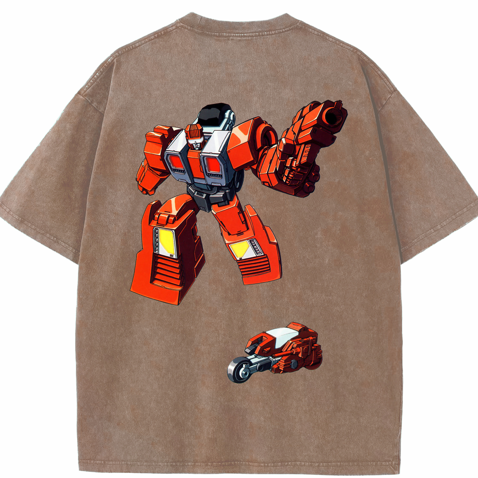 （画像用）  綿100% ヴィンテージ風 半袖Tシャツ（背面プリント）