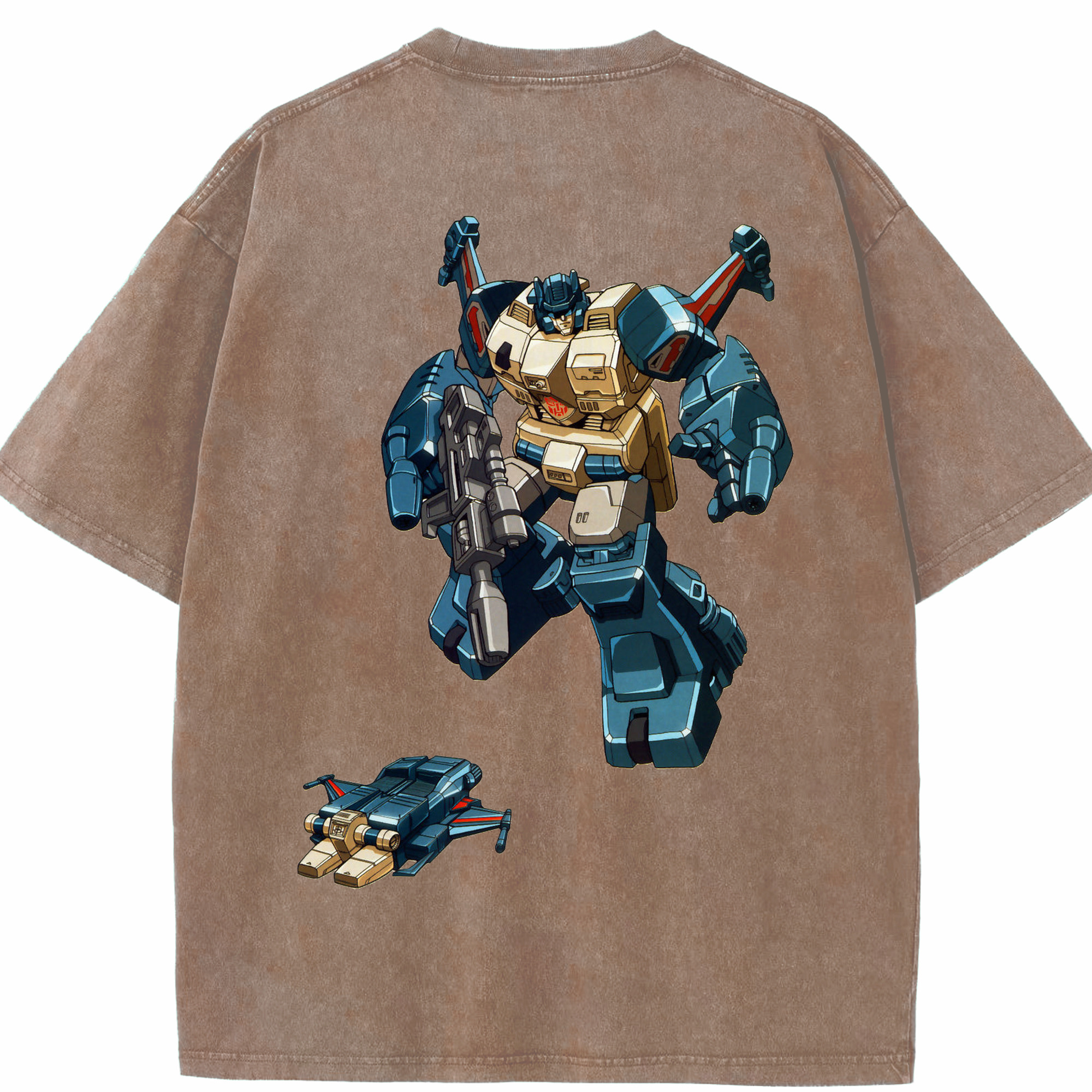 （画像用）  綿100% ヴィンテージ風 半袖Tシャツ（背面プリント）